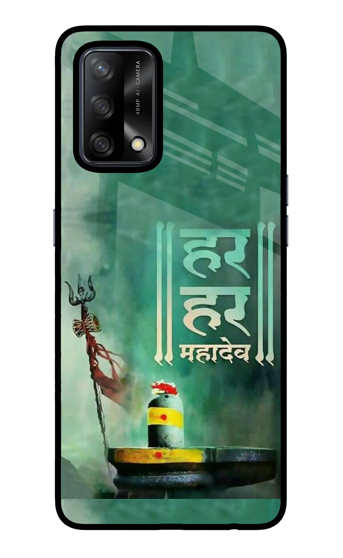 Har Har Mahadev Shivling Oppo F19/F19s Back Cover - Har Har Mahadev Shivling Oppo F19/F19s Glass Case Back Cover by Casekaro Har Har Mahadev Shivling Oppo F19/F19s Glass Case Back Cover by Casekaro