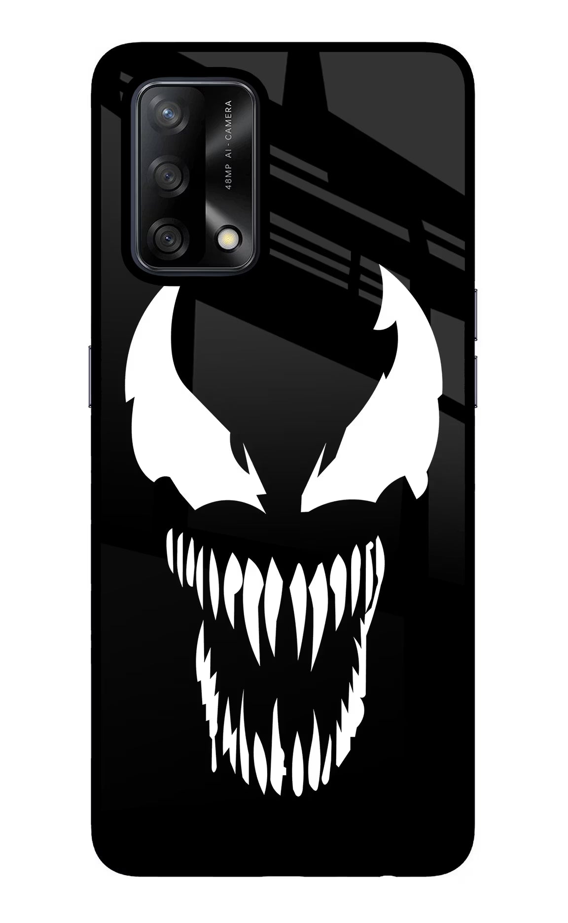 Venom Oppo F19/F19s Back Cover - Venom Oppo F19/F19s Glass Case Back Cover by Casekaro Venom Oppo F19/F19s Glass Case Back Cover by Casekaro