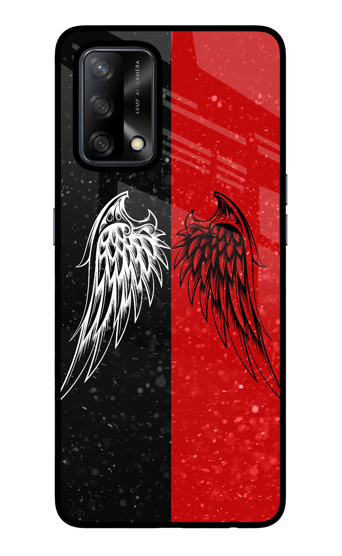 Wings Oppo F19/F19s Glass Case - Wings Oppo F19/F19s Glass Case Wings Oppo F19/F19s Glass Case