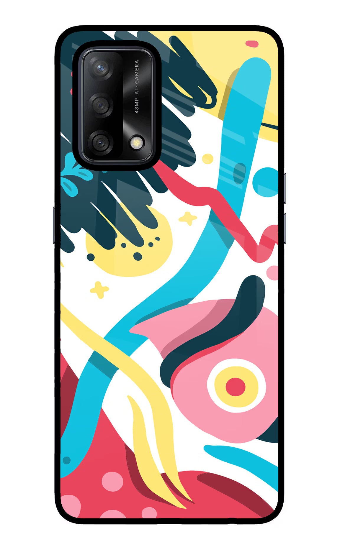 Trippy Oppo F19/F19s Back Cover - Trippy Oppo F19/F19s Glass Case Back Cover by Casekaro Trippy Oppo F19/F19s Glass Case Back Cover by Casekaro