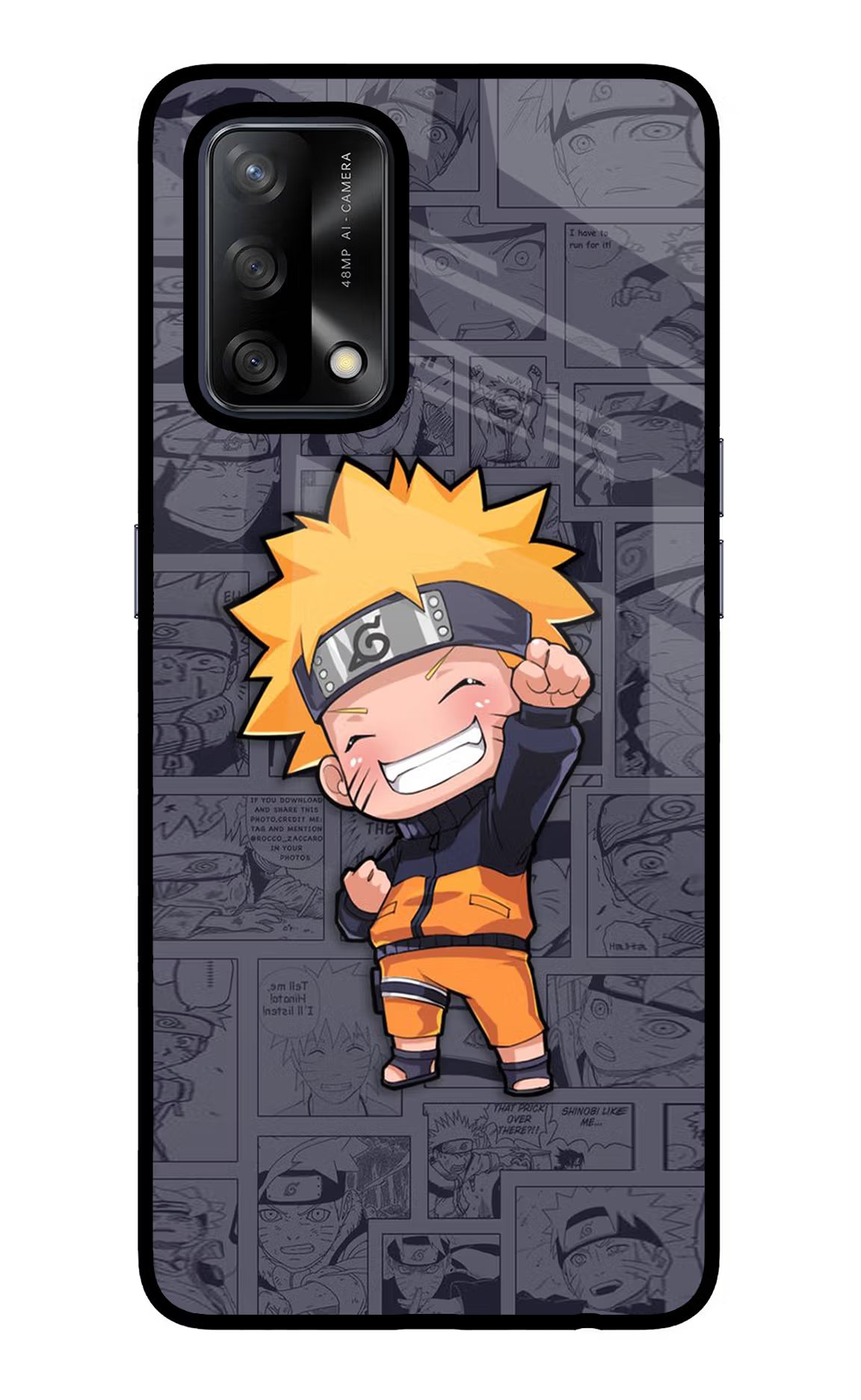Chota Naruto Oppo F19/F19s Back Cover - Chota Naruto Oppo F19/F19s Glass Case Back Cover by Casekaro Chota Naruto Oppo F19/F19s Glass Case Back Cover by Casekaro