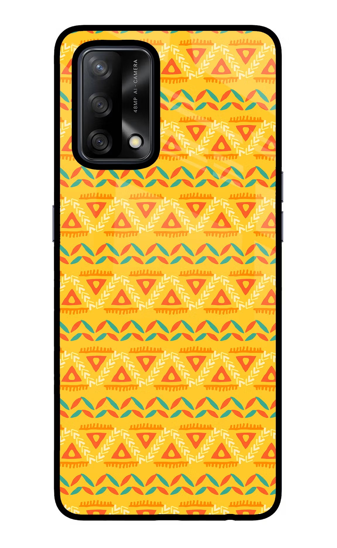 Tribal Pattern Oppo F19/F19s Glass Case - Tribal Pattern Oppo F19/F19s Glass Case Tribal Pattern Oppo F19/F19s Glass Case