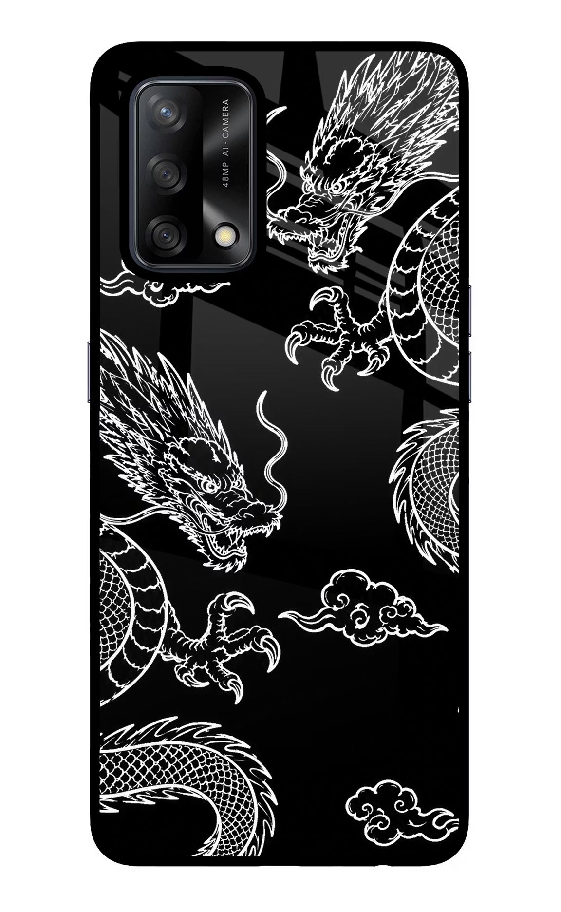 Twin Dragons Oppo F19/F19s Glass Case - Twin Dragons Oppo F19/F19s Glass Case Twin Dragons Oppo F19/F19s Glass Case