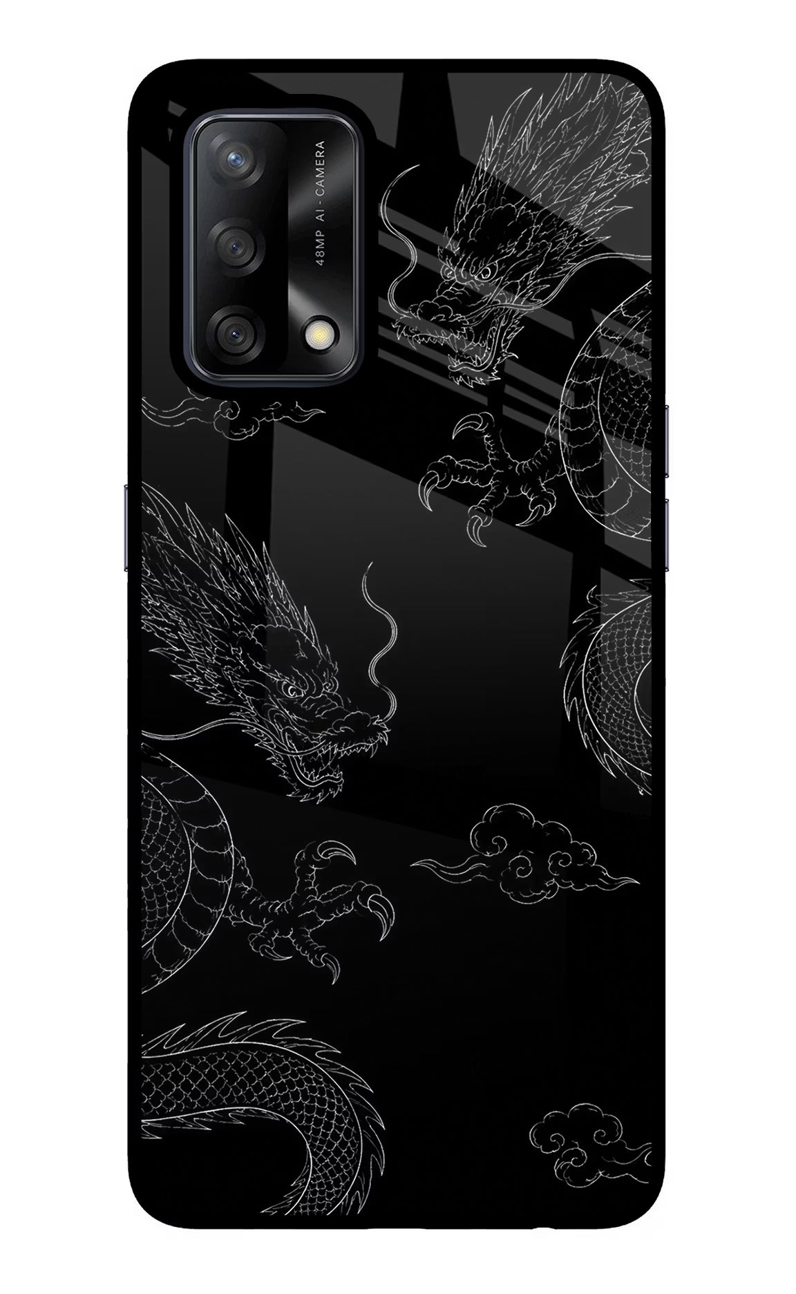 Twin Dragons Oppo F19/F19s Glass Case - Twin Dragons Oppo F19/F19s Glass Case Twin Dragons Oppo F19/F19s Glass Case