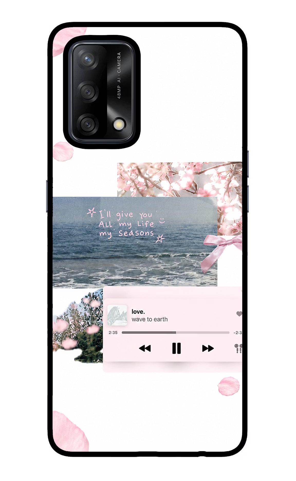 Wave to earth Oppo F19/F19s Glass Case - Wave to earth Oppo F19/F19s Glass Case Wave to earth Oppo F19/F19s Glass Case