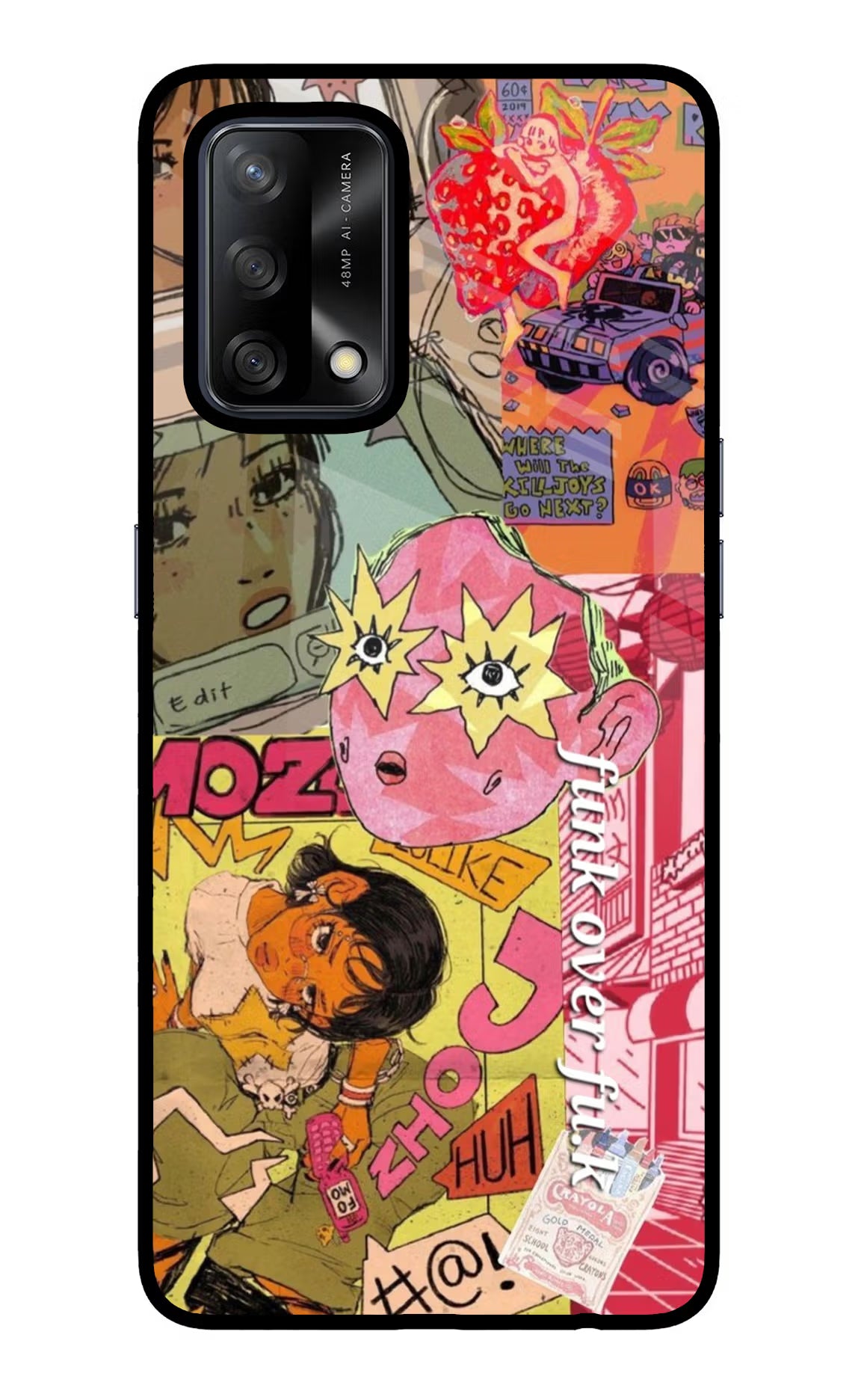 Funkover Oppo F19/F19s Glass Case - Funkover Oppo F19/F19s Glass Case Funkover Oppo F19/F19s Glass Case