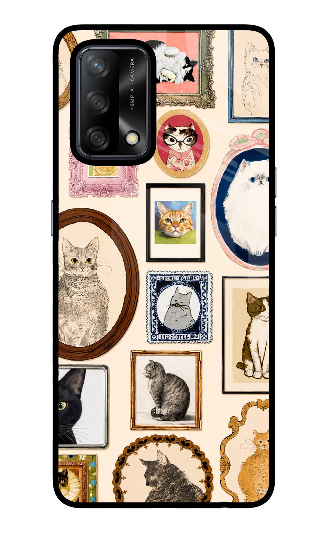 Mirror Cats Oppo F19/F19s Glass Case - Mirror Cats Oppo F19/F19s Glass Case Mirror Cats Oppo F19/F19s Glass Case