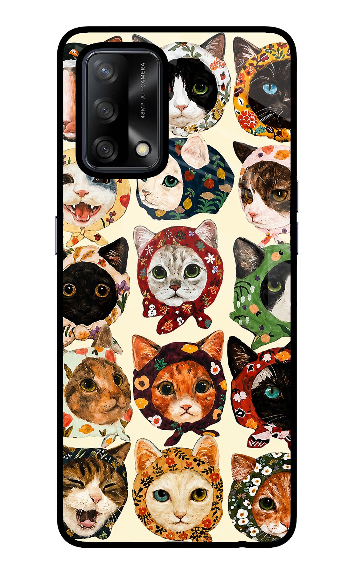 Cool Cat Oppo F19/F19s Glass Case - Cool Cat Oppo F19/F19s Glass Case Cool Cat Oppo F19/F19s Glass Case