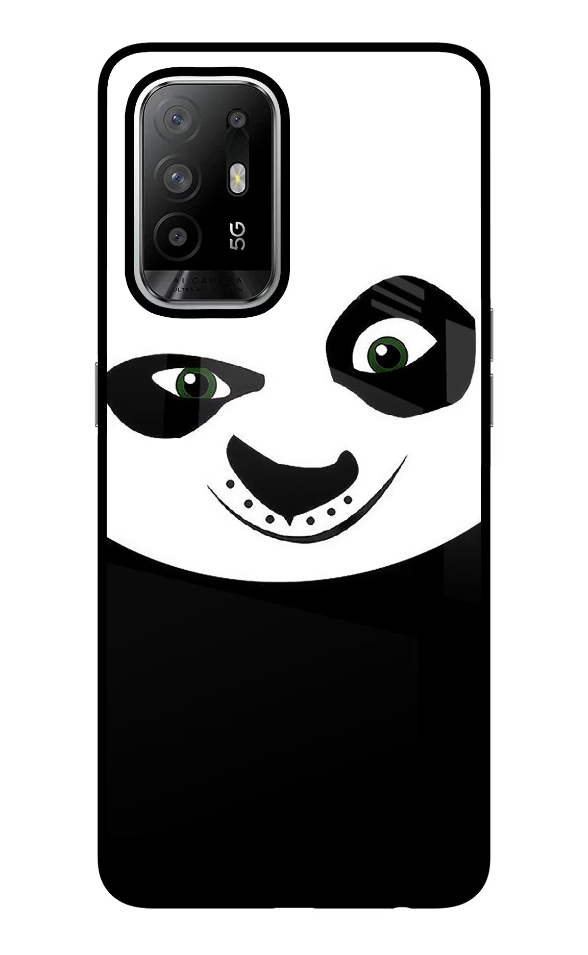 Panda Oppo F19 Pro+ Back Cover - Panda Oppo F19 Pro+ Glass Case Back Cover by Casekaro Panda Oppo F19 Pro+ Glass Case Back Cover by Casekaro