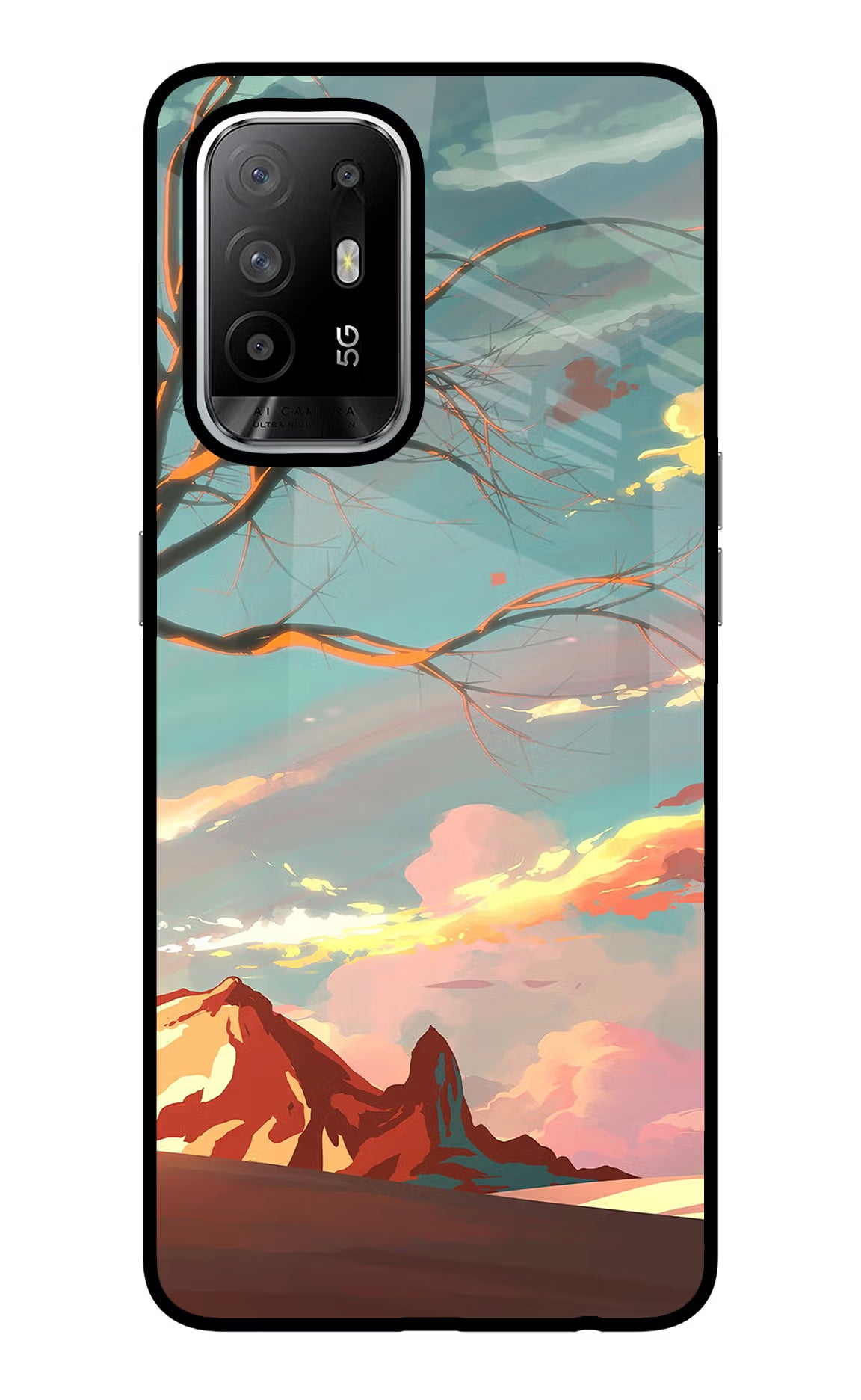 Scenery Oppo F19 Pro+ Back Cover - Scenery Oppo F19 Pro+ Glass Case Back Cover by Casekaro Scenery Oppo F19 Pro+ Glass Case Back Cover by Casekaro