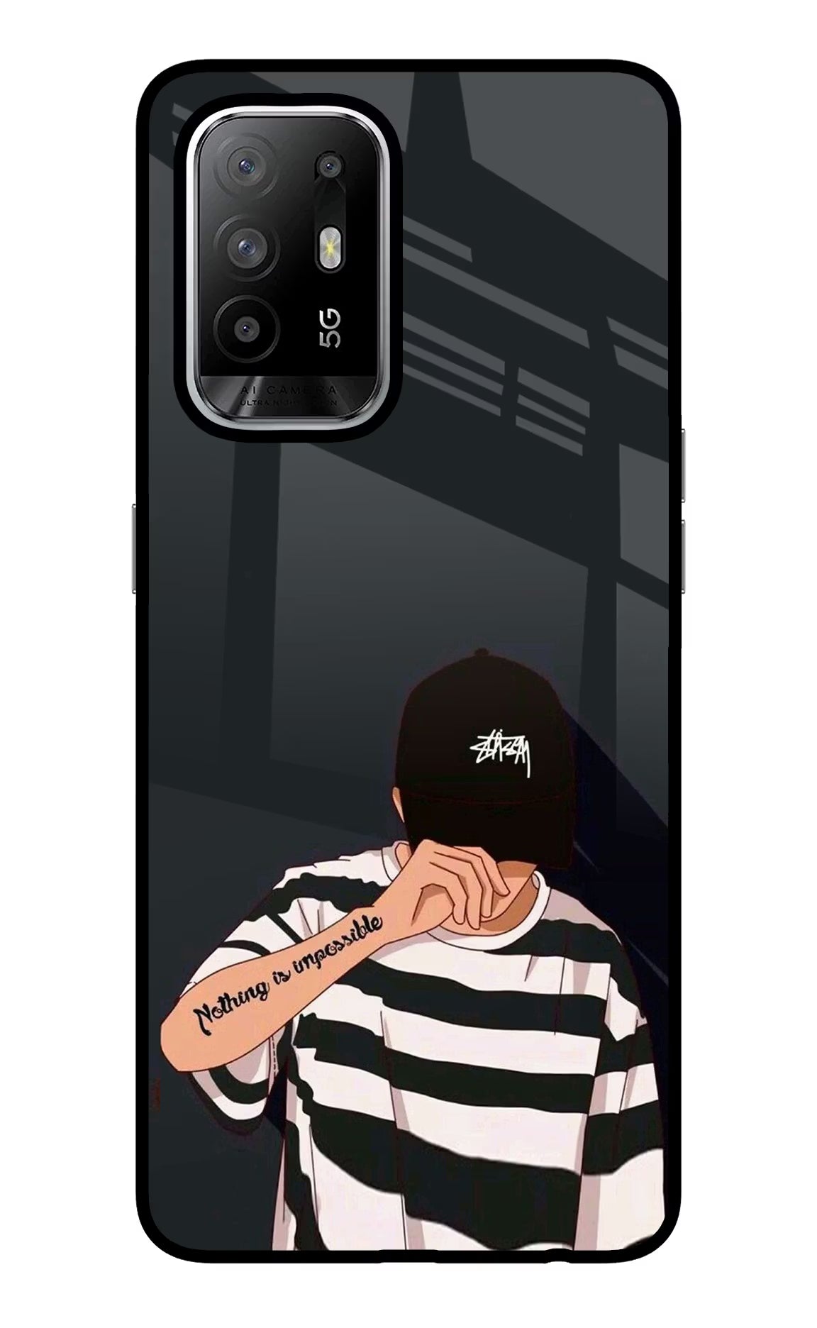 Aesthetic Boy Oppo F19 Pro+ Back Cover - Aesthetic Boy Oppo F19 Pro+ Glass Case Back Cover by Casekaro Aesthetic Boy Oppo F19 Pro+ Glass Case Back Cover by Casekaro