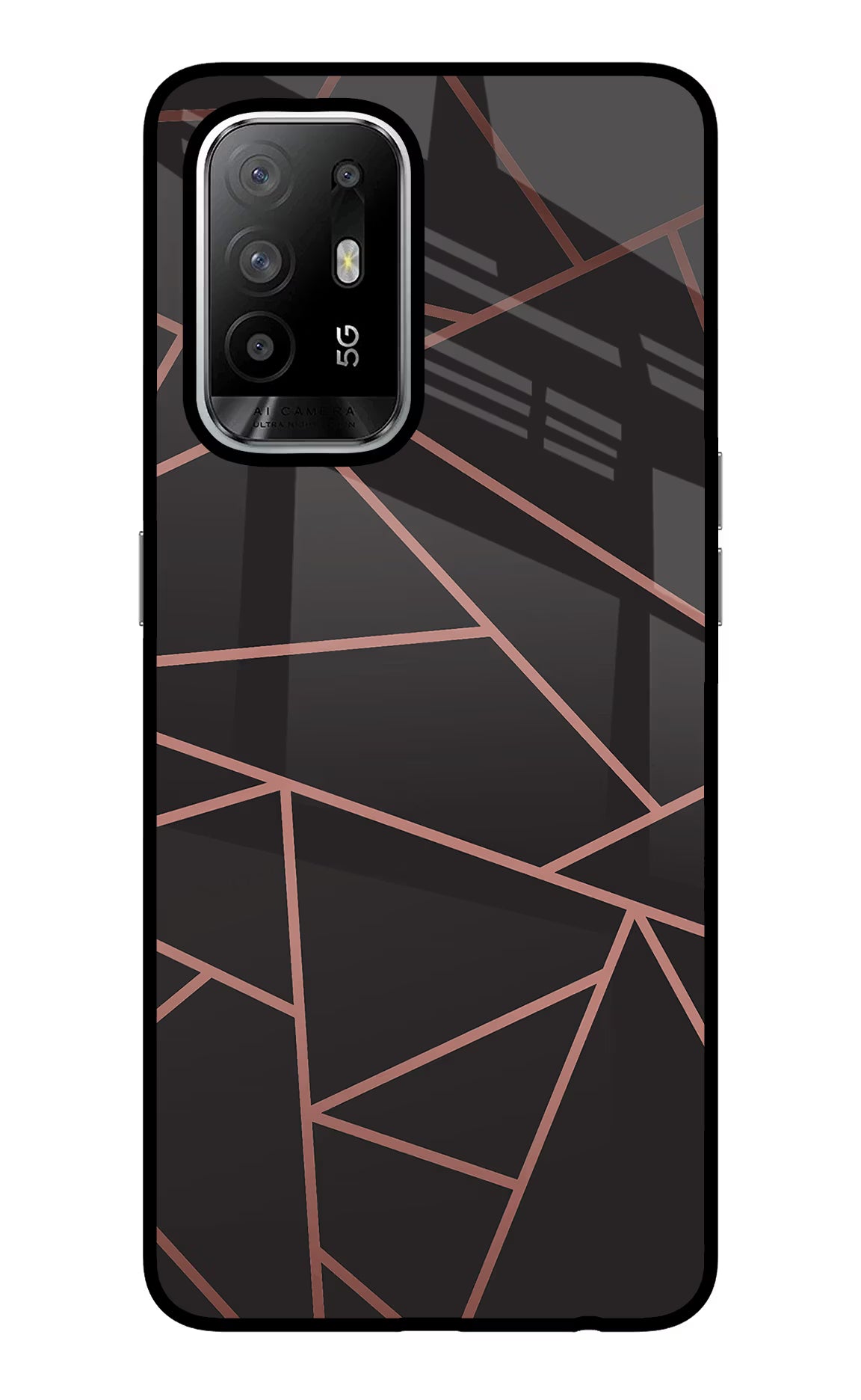 Geometric Pattern Oppo F19 Pro+ Glass Case - Geometric Pattern Oppo F19 Pro+ Glass Case Geometric Pattern Oppo F19 Pro+ Glass Case