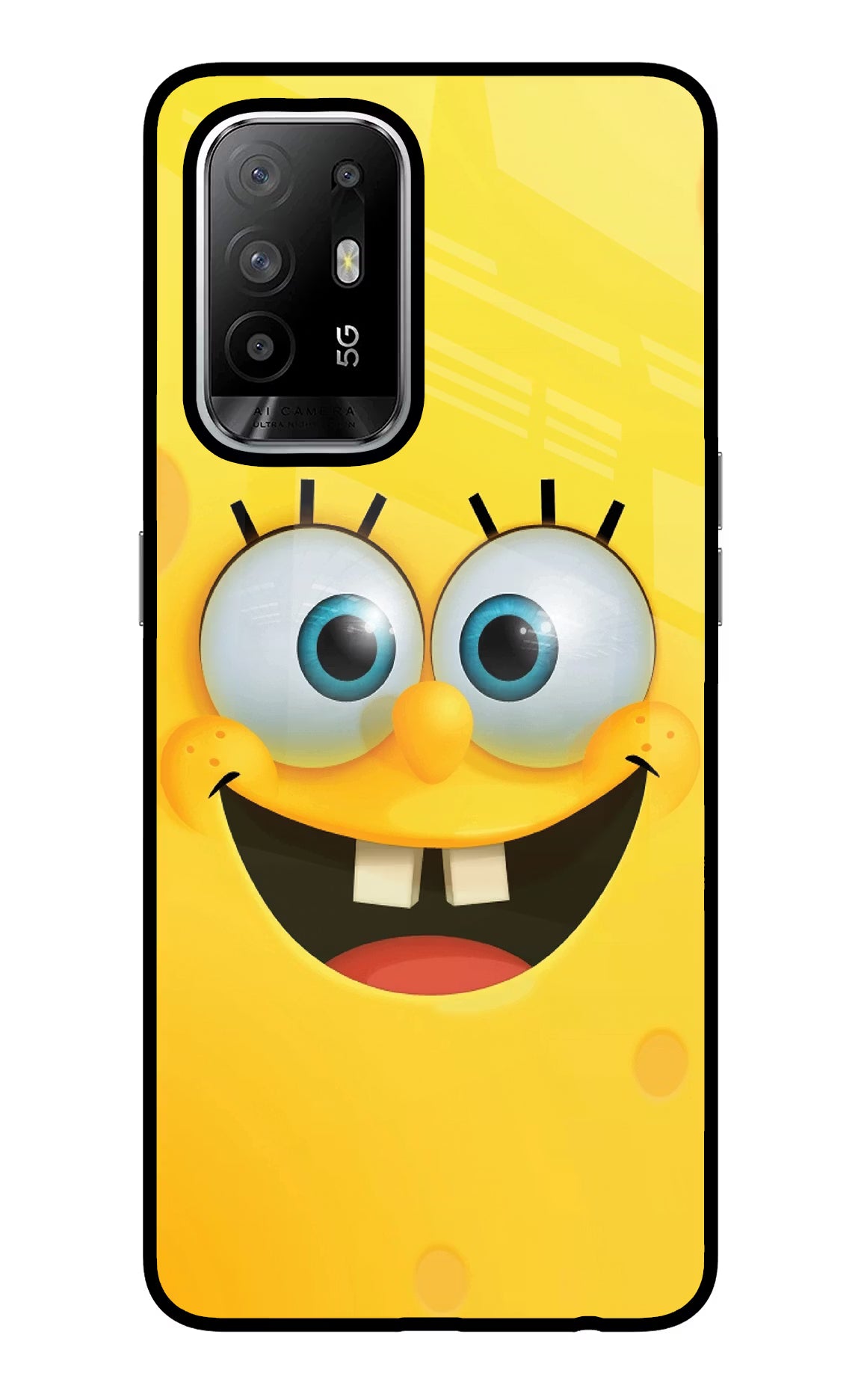 Sponge 1 Oppo F19 Pro+ Back Cover - Sponge 1 Oppo F19 Pro+ Glass Case Back Cover by Casekaro Sponge 1 Oppo F19 Pro+ Glass Case Back Cover by Casekaro