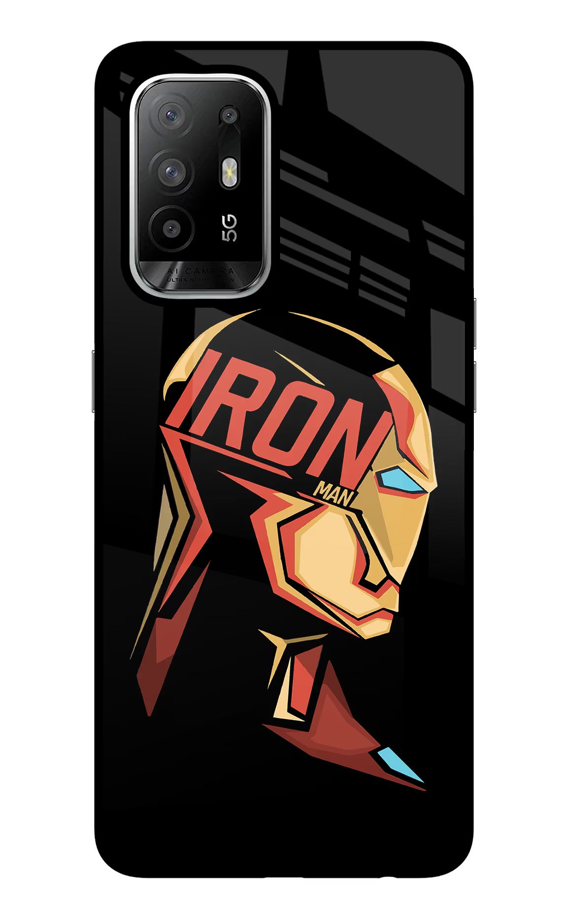 IronMan Oppo F19 Pro+ Glass Case - IronMan Oppo F19 Pro+ Glass Case IronMan Oppo F19 Pro+ Glass Case