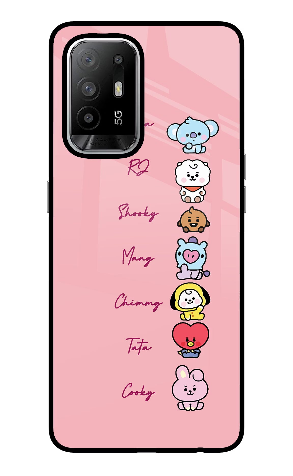 BTS names Oppo F19 Pro+ Back Cover - BTS names Oppo F19 Pro+ Glass Case Back Cover by Casekaro BTS names Oppo F19 Pro+ Glass Case Back Cover by Casekaro