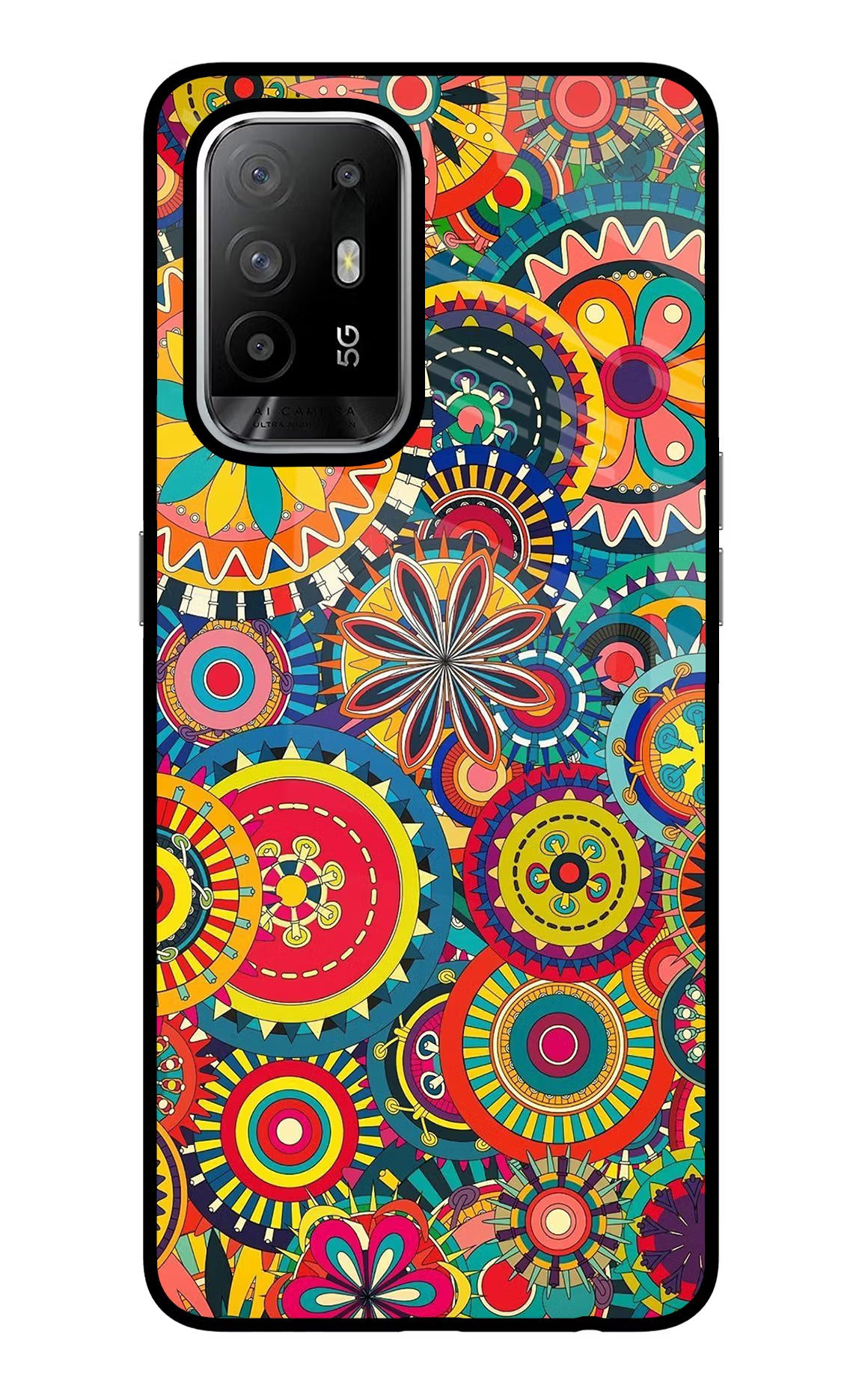 Gol Gol Art Oppo F19 Pro+ Back Cover - Gol Gol Art Oppo F19 Pro+ Glass Case Back Cover by Casekaro Gol Gol Art Oppo F19 Pro+ Glass Case Back Cover by Casekaro
