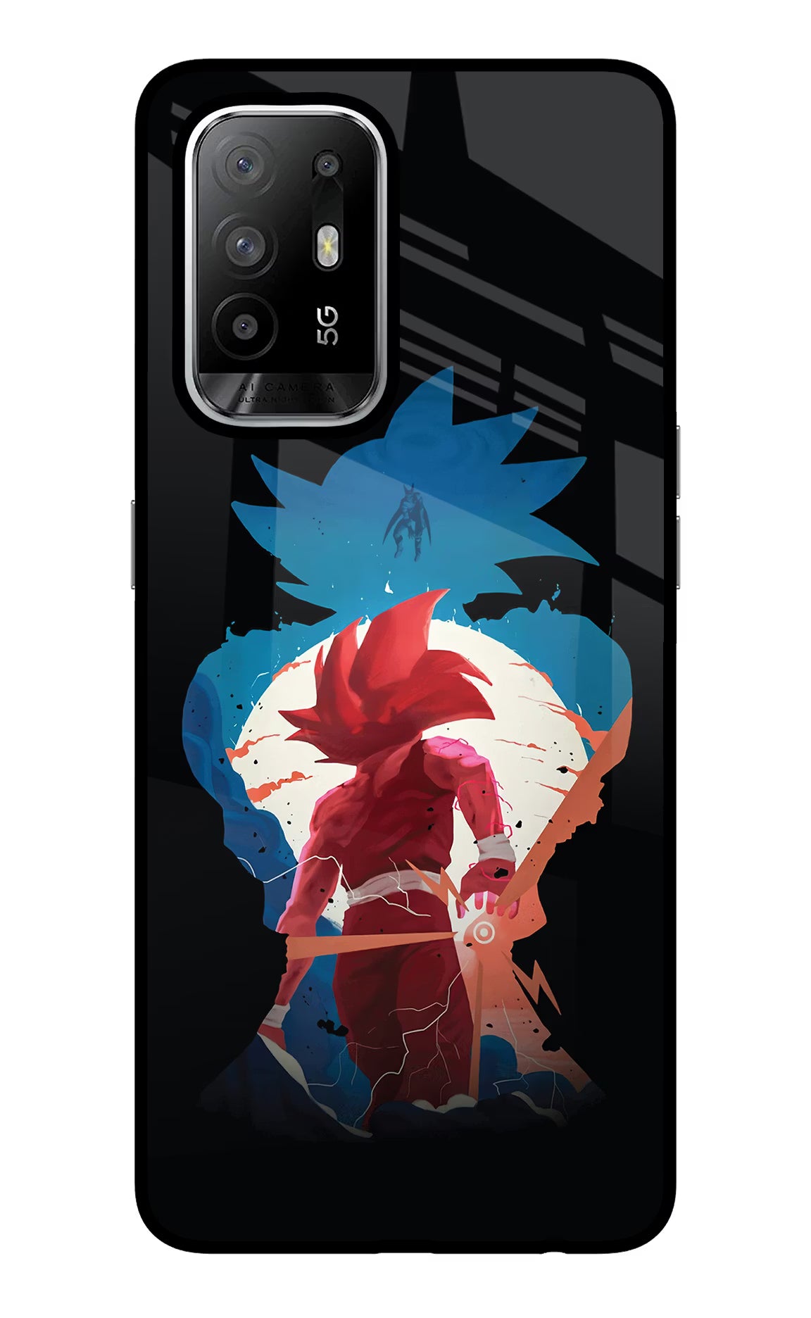 Goku Oppo F19 Pro+ Glass Case - Goku Oppo F19 Pro+ Glass Case Goku Oppo F19 Pro+ Glass Case