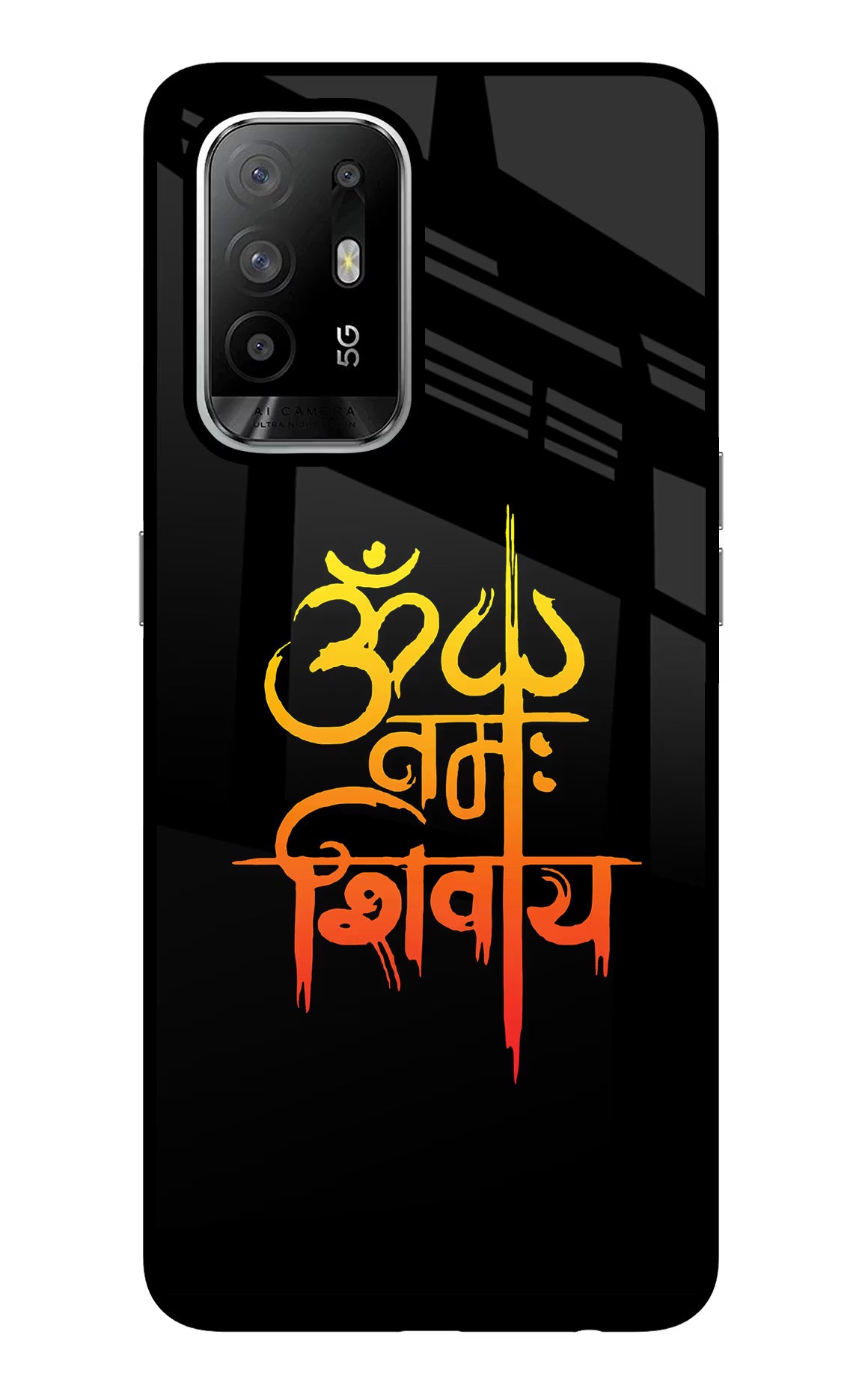 Om Namah Shivay Oppo F19 Pro+ Back Cover - Om Namah Shivay Oppo F19 Pro+ Glass Case Back Cover by Casekaro Om Namah Shivay Oppo F19 Pro+ Glass Case Back Cover by Casekaro