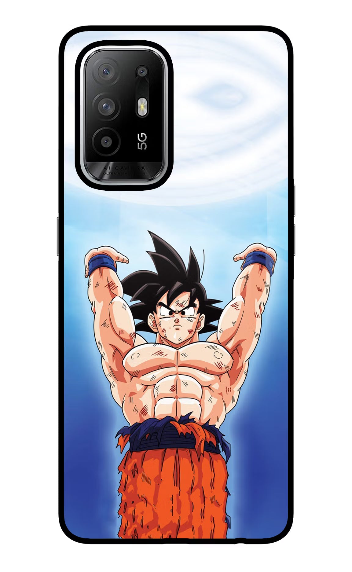 Goku Power Oppo F19 Pro+ Glass Case - Goku Power Oppo F19 Pro+ Glass Case Goku Power Oppo F19 Pro+ Glass Case