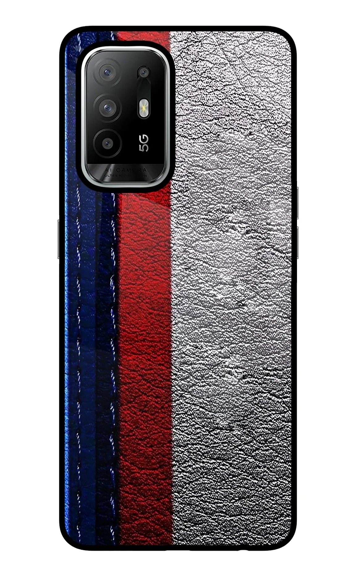 BMW Stripes Oppo F19 Pro+ Glass Case - BMW Stripes Oppo F19 Pro+ Glass Case BMW Stripes Oppo F19 Pro+ Glass Case
