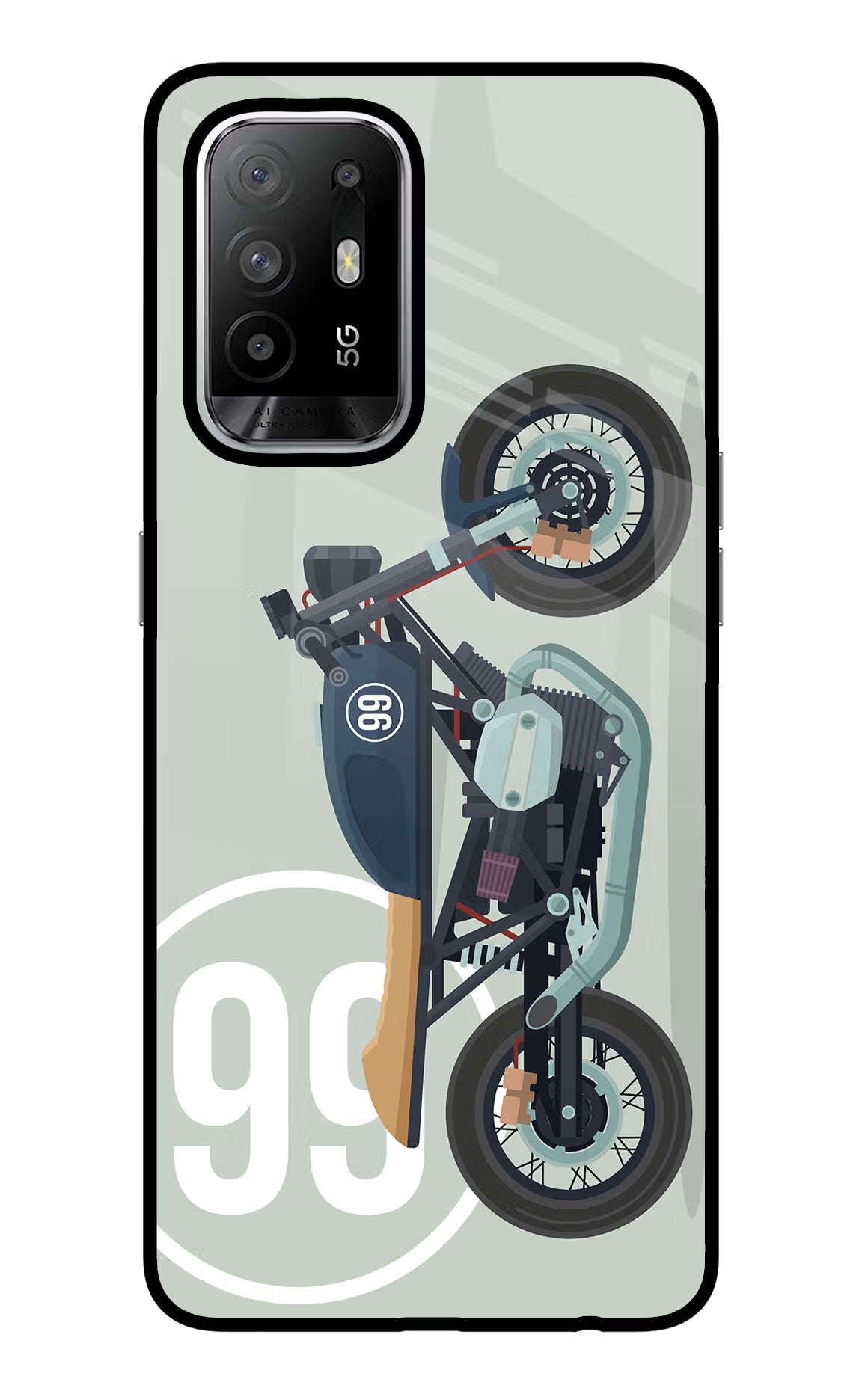 Classic Cafe Racer 99 Oppo F19 Pro+ Glass Case - Classic Cafe Racer 99 Oppo F19 Pro+ Glass Case Classic Cafe Racer 99 Oppo F19 Pro+ Glass Case