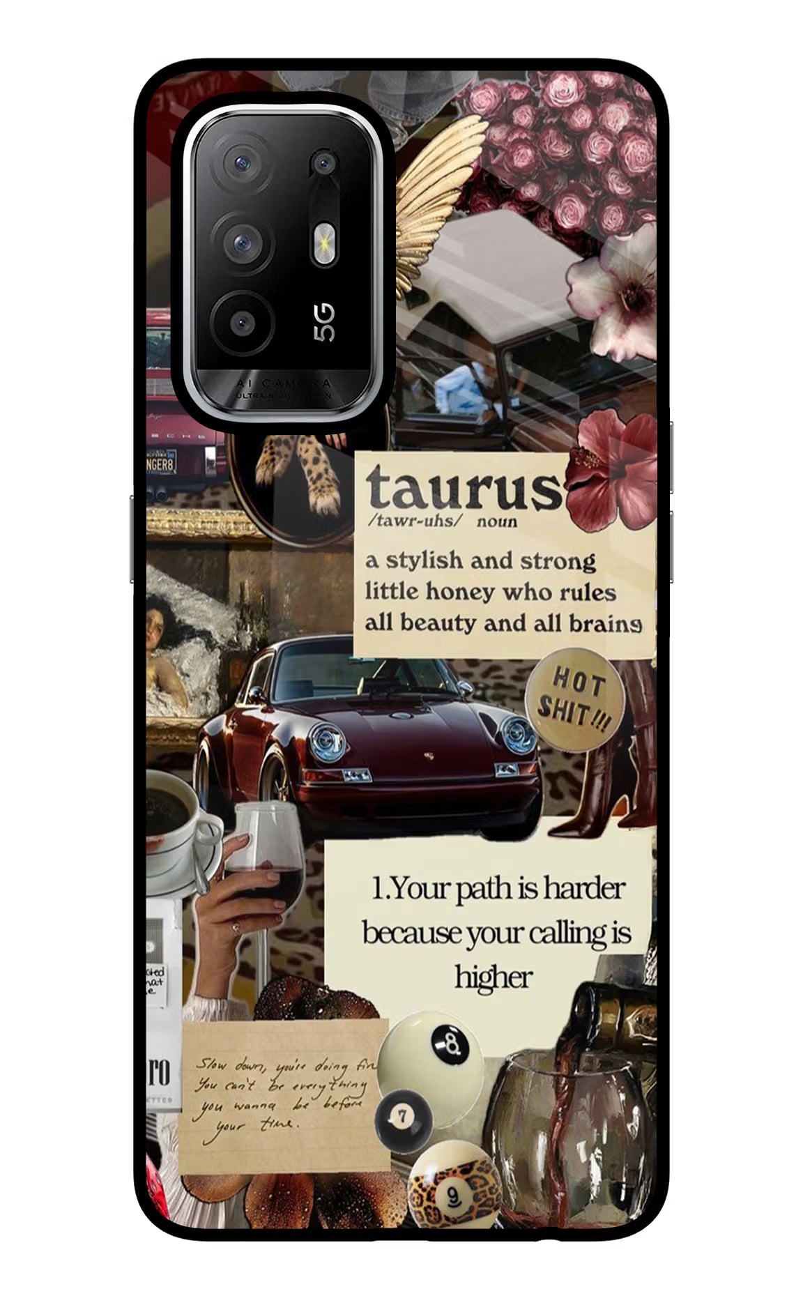 Taurus Zodiac Oppo F19 Pro+ Back Cover - Taurus Zodiac Oppo F19 Pro+ Glass Case Back Cover by Casekaro Taurus Zodiac Oppo F19 Pro+ Glass Case Back Cover by Casekaro