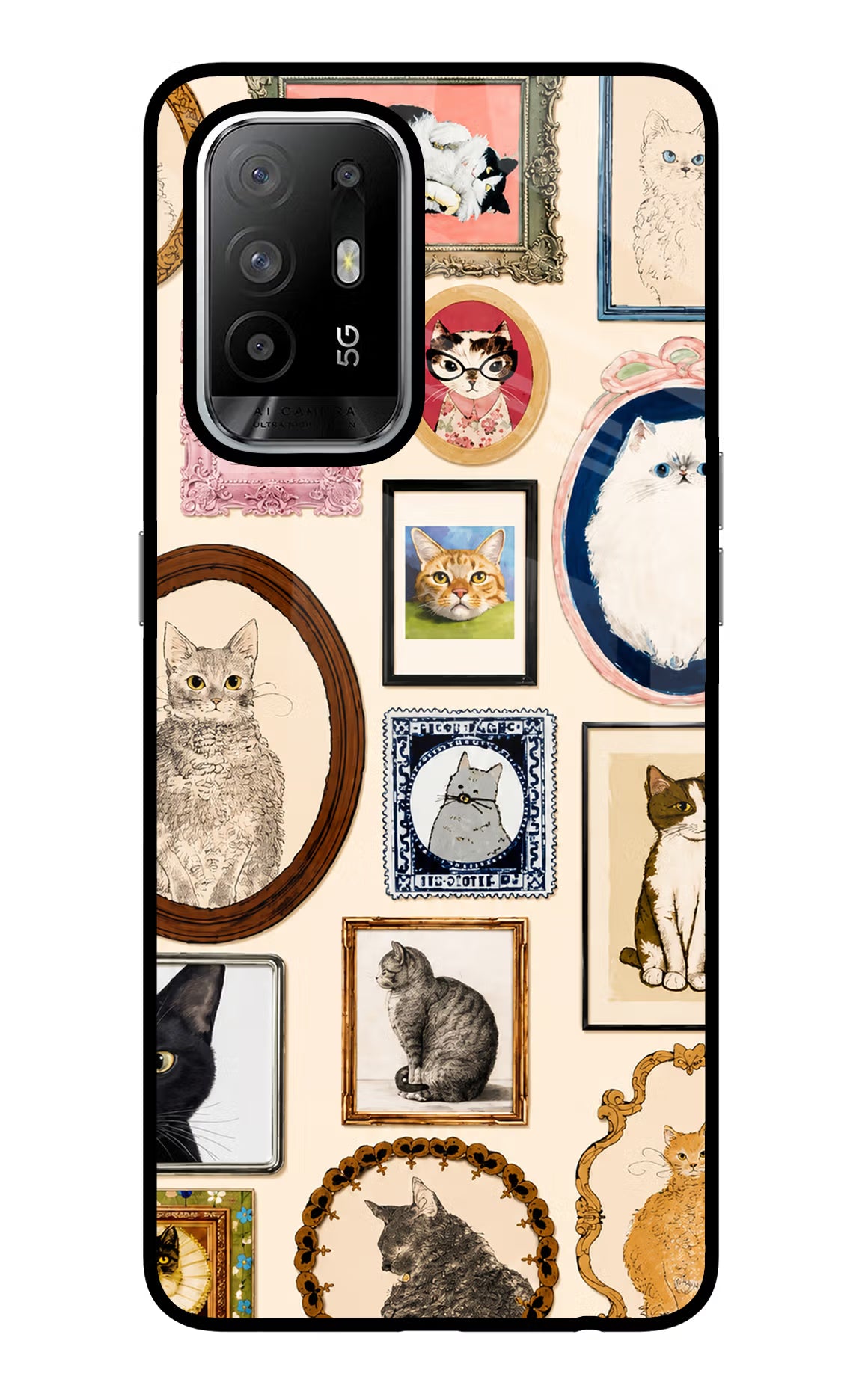 Mirror Cats Oppo F19 Pro+ Glass Case - Mirror Cats Oppo F19 Pro+ Glass Case Mirror Cats Oppo F19 Pro+ Glass Case