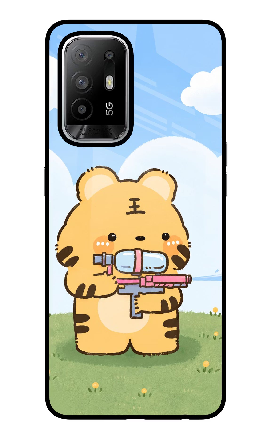 Tiger Treat Oppo F19 Pro+ Glass Case - Tiger Treat Oppo F19 Pro+ Glass Case Tiger Treat Oppo F19 Pro+ Glass Case