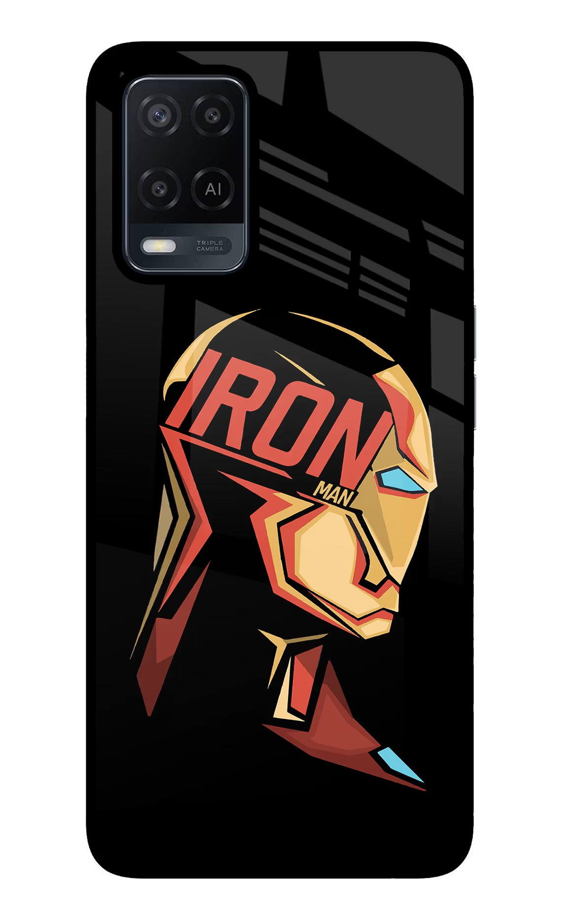 IronMan Oppo A54 Glass Case - IronMan Oppo A54 Glass Case IronMan Oppo A54 Glass Case