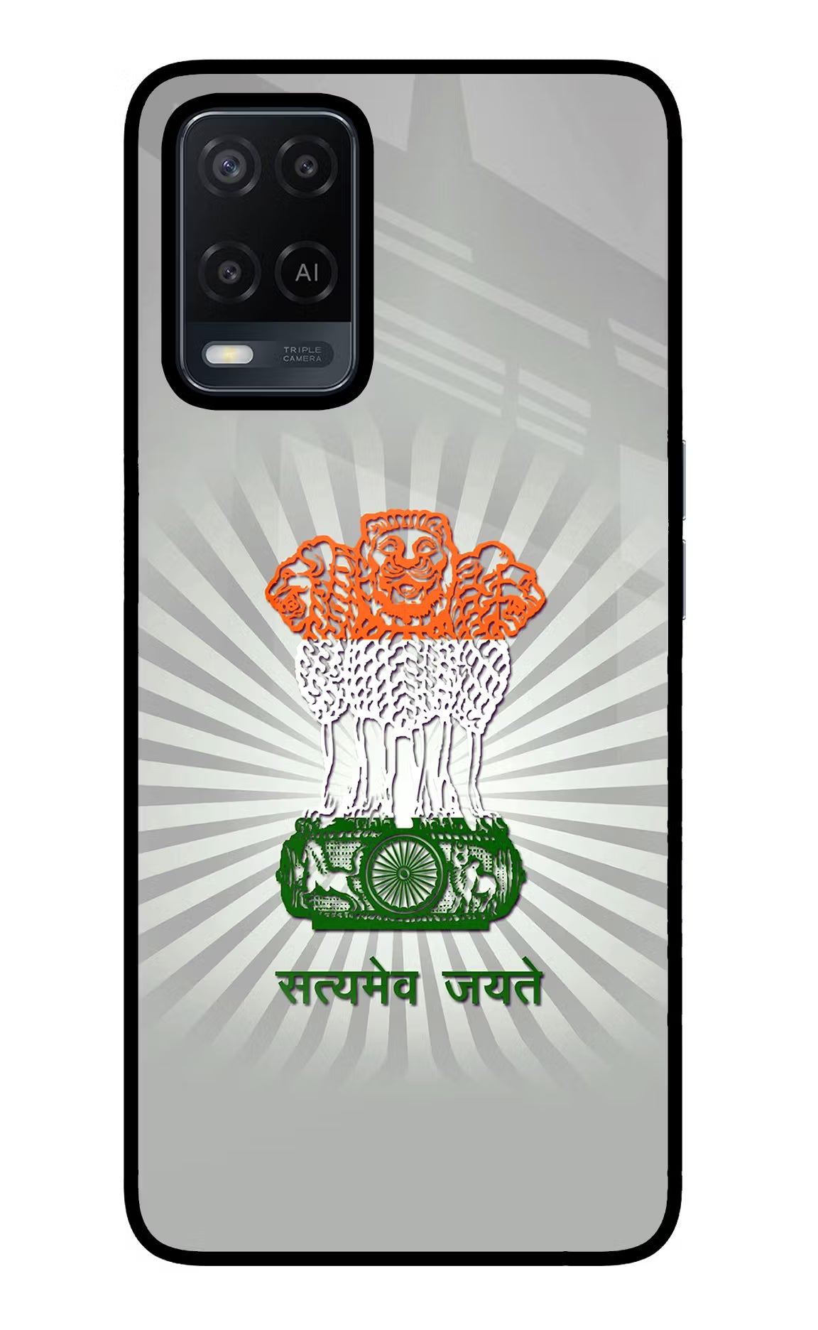Satyamev Jayate Art Oppo A54 Glass Case - Satyamev Jayate Art Oppo A54 Glass Case Satyamev Jayate Art Oppo A54 Glass Case