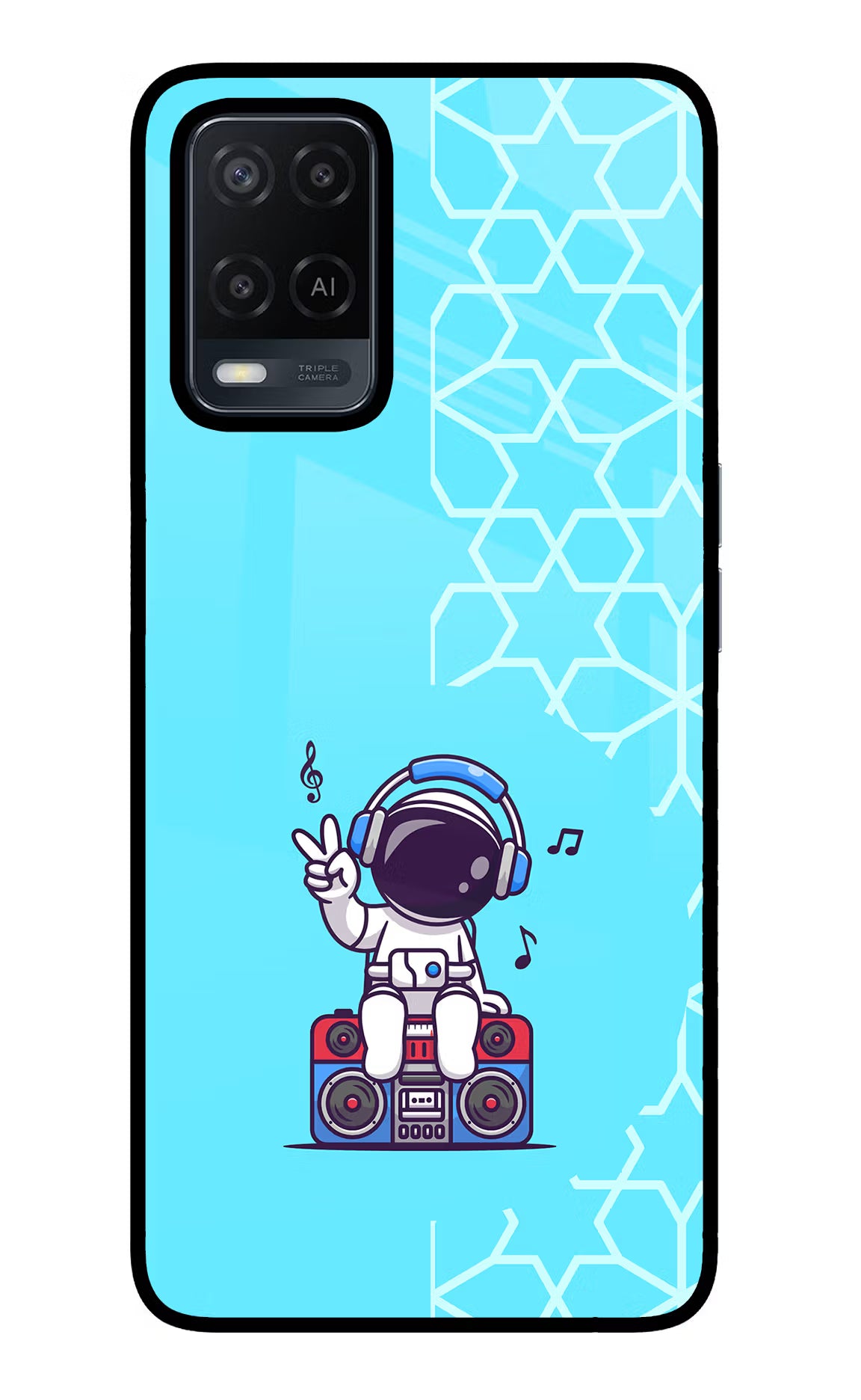 Cute Astronaut Chilling Oppo A54 Glass Case - Cute Astronaut Chilling Oppo A54 Glass Case Cute Astronaut Chilling Oppo A54 Glass Case