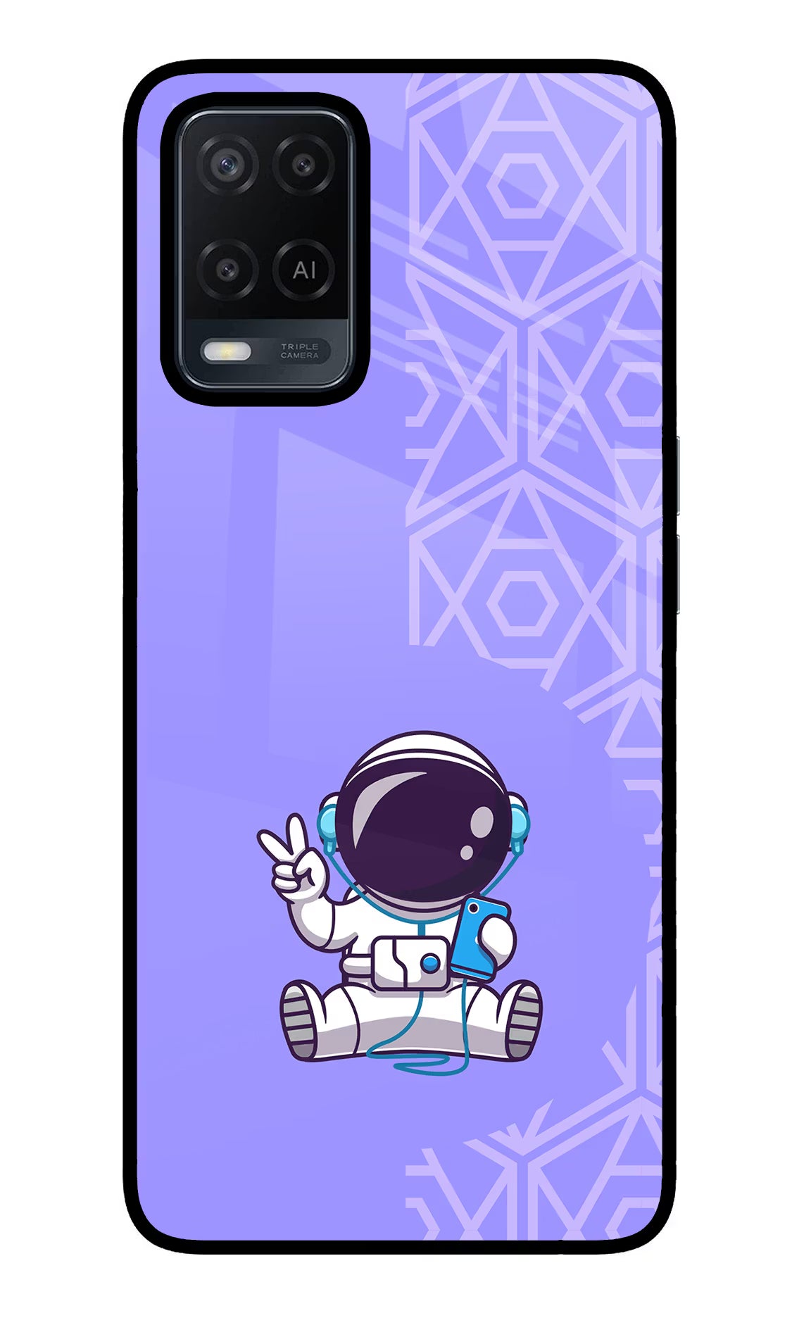 Cute Astronaut Chilling Oppo A54 Glass Case - Cute Astronaut Chilling Oppo A54 Glass Case Cute Astronaut Chilling Oppo A54 Glass Case