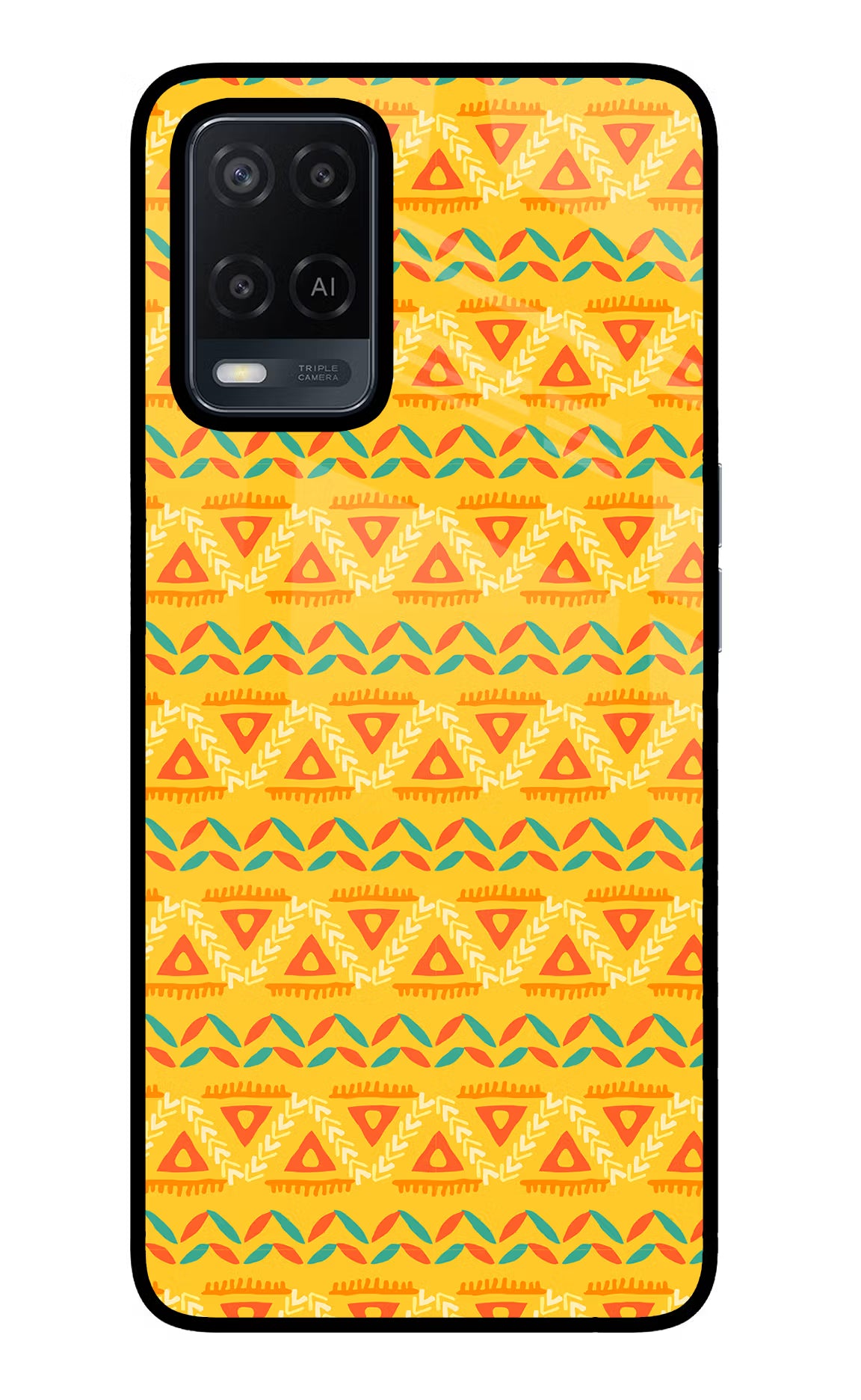 Tribal Pattern Oppo A54 Glass Case - Tribal Pattern Oppo A54 Glass Case Tribal Pattern Oppo A54 Glass Case