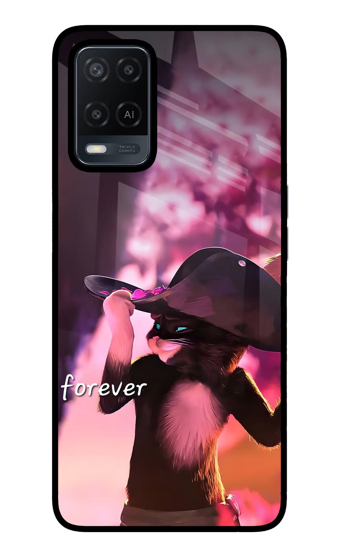 Forever Cat Oppo A54 Glass Case - Forever Cat Oppo A54 Glass Case Forever Cat Oppo A54 Glass Case
