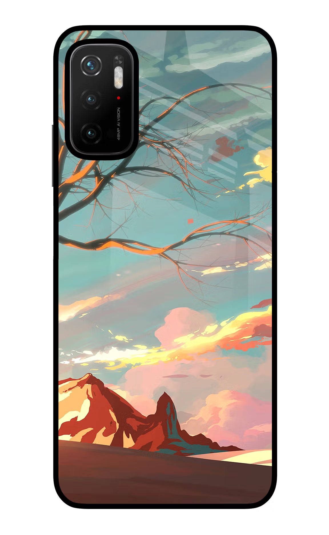 Scenery Poco M3 Pro 5G Back Cover - Scenery Poco M3 Pro 5G Glass Case Back Cover by Casekaro Scenery Poco M3 Pro 5G Glass Case Back Cover by Casekaro