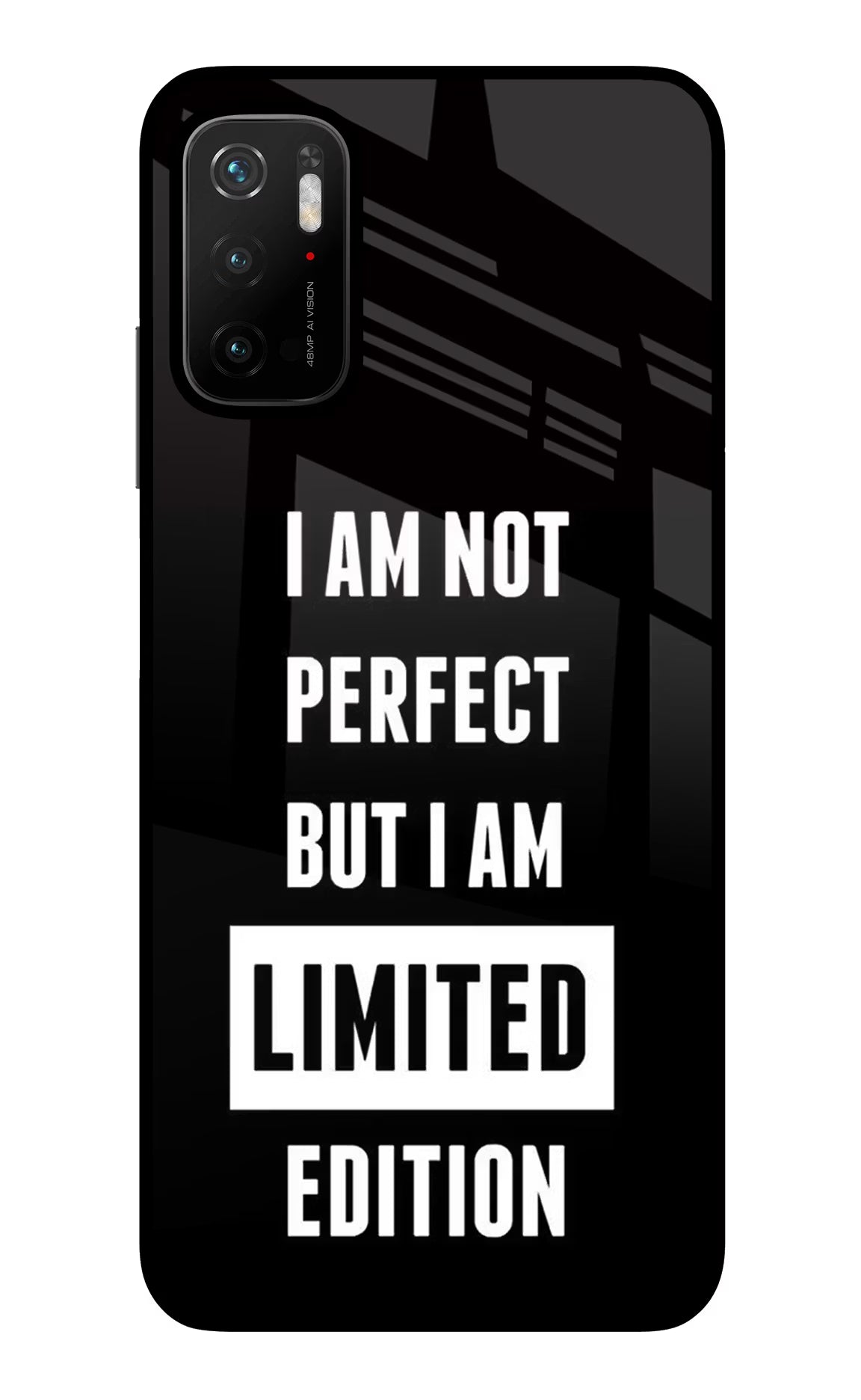 I Am Not Perfect But I Am Limited Edition Poco M3 Pro 5G Glass Case - I Am Not Perfect But I Am Limited Edition Poco M3 Pro 5G Glass Case I Am Not Perfect But I Am Limited Edition Poco M3 Pro 5G Glass Case