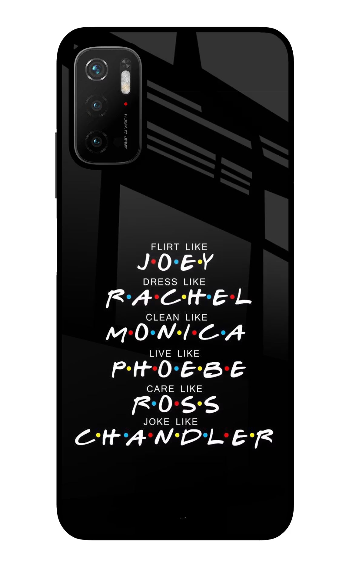 FRIENDS Character Poco M3 Pro 5G Glass Case - FRIENDS Character Poco M3 Pro 5G Glass Case FRIENDS Character Poco M3 Pro 5G Glass Case