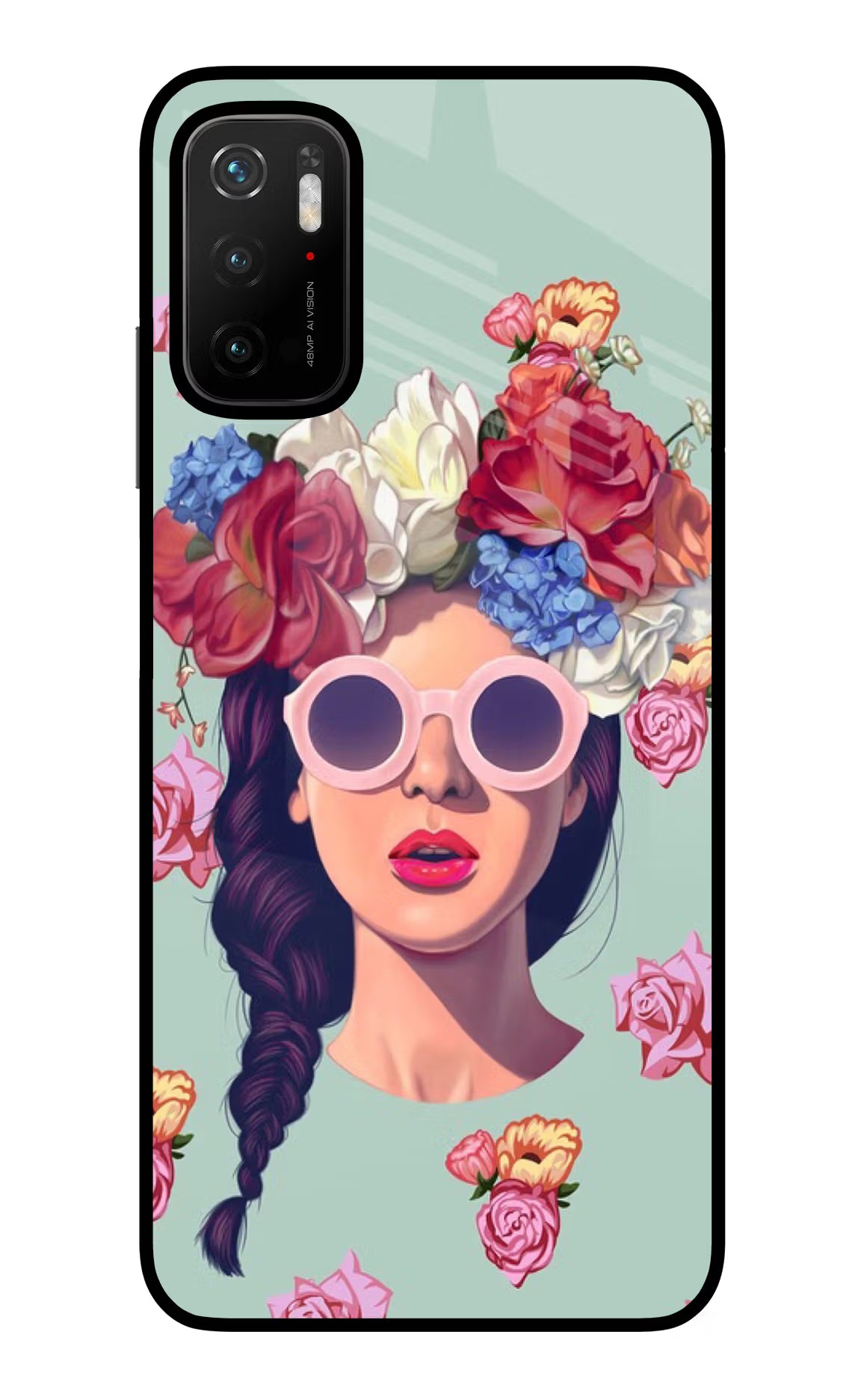 Pretty Girl Poco M3 Pro 5G Back Cover - Pretty Girl Poco M3 Pro 5G Glass Case Back Cover by Casekaro Pretty Girl Poco M3 Pro 5G Glass Case Back Cover by Casekaro