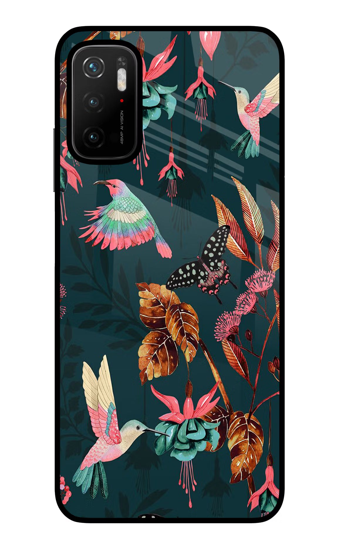 Birds Poco M3 Pro 5G Glass Case - Birds Poco M3 Pro 5G Glass Case Birds Poco M3 Pro 5G Glass Case
