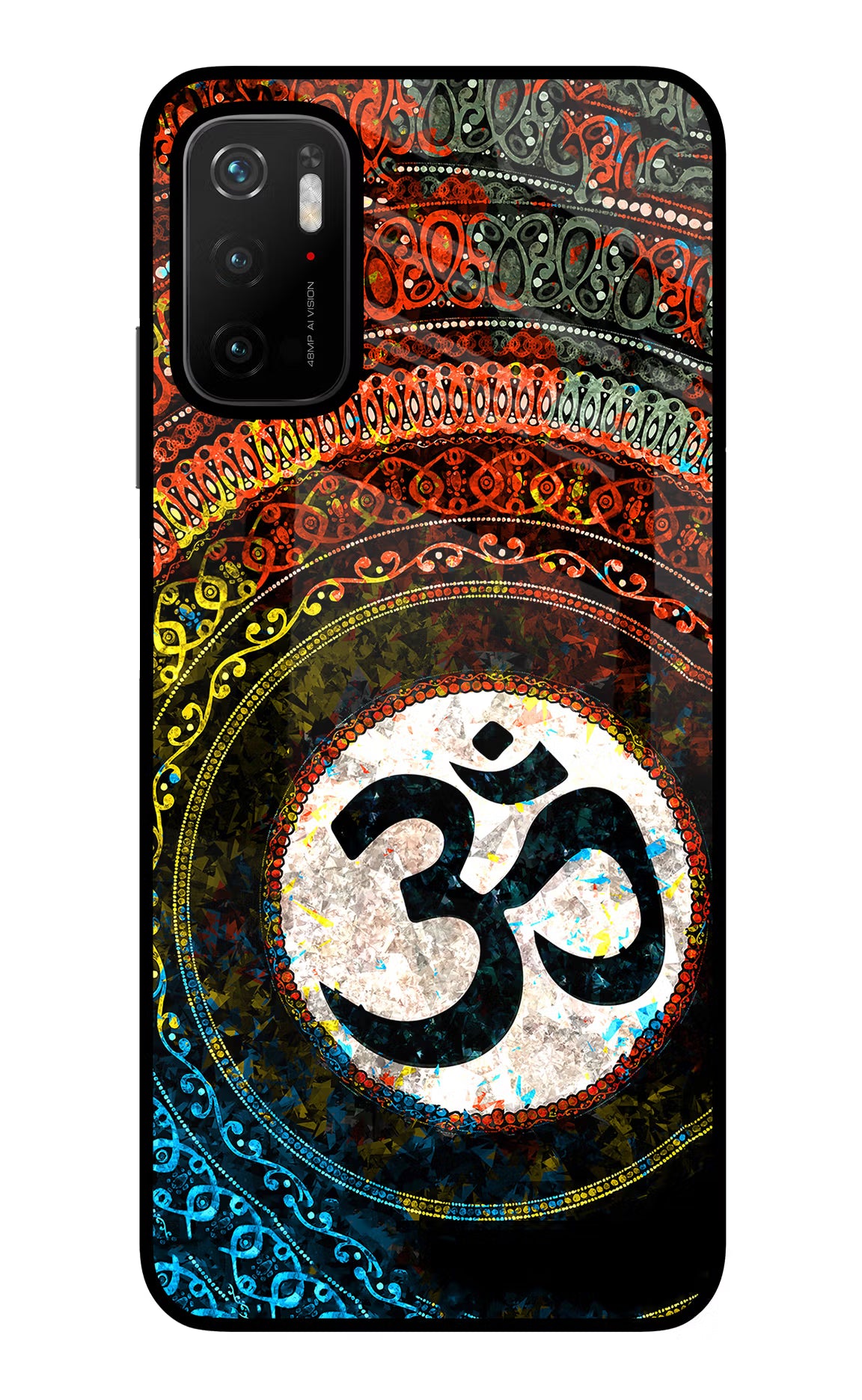 Om Cultural Poco M3 Pro 5G Glass Case - Om Cultural Poco M3 Pro 5G Glass Case Om Cultural Poco M3 Pro 5G Glass Case