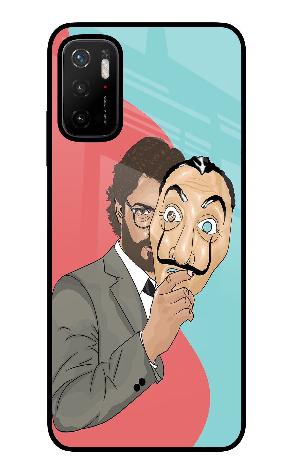 Professor Poco M3 Pro 5G Back Cover - Professor Poco M3 Pro 5G Glass Case Back Cover by Casekaro Professor Poco M3 Pro 5G Glass Case Back Cover by Casekaro
