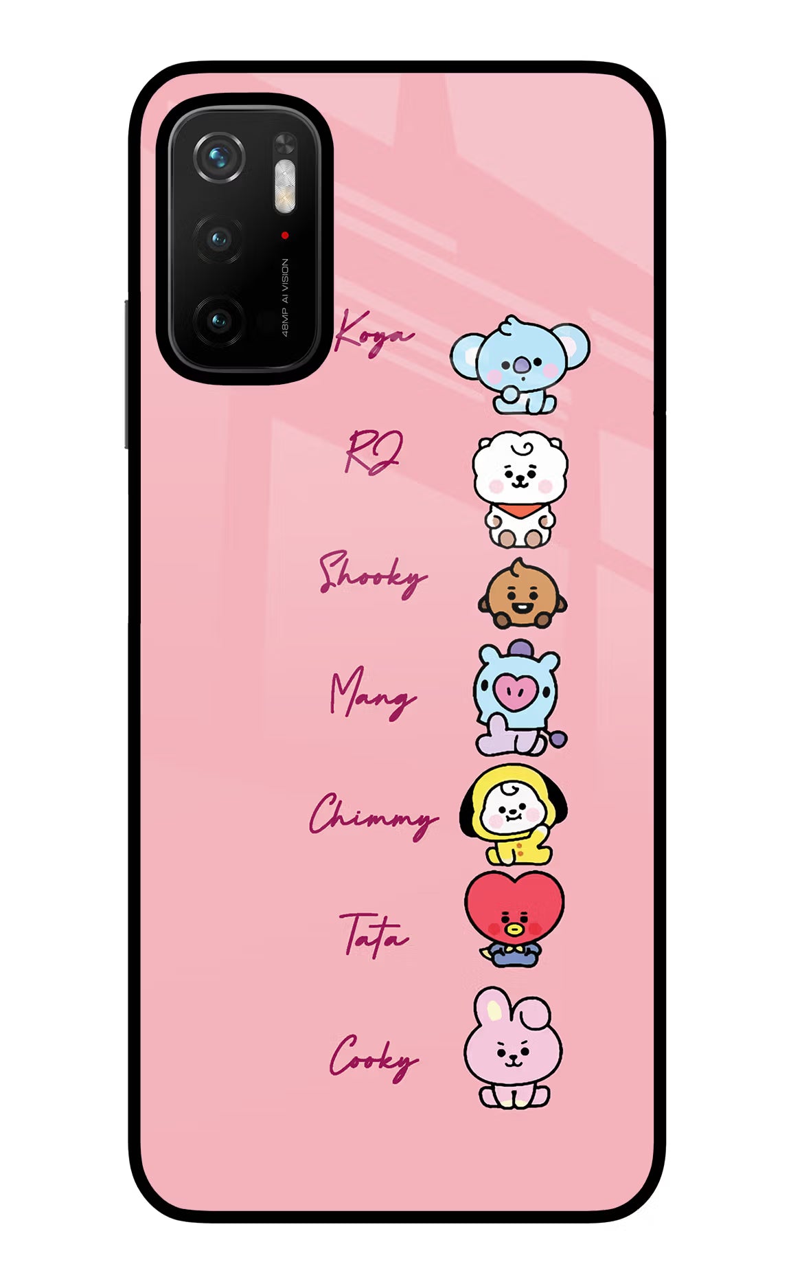 BTS names Poco M3 Pro 5G Back Cover - BTS names Poco M3 Pro 5G Glass Case Back Cover by Casekaro BTS names Poco M3 Pro 5G Glass Case Back Cover by Casekaro
