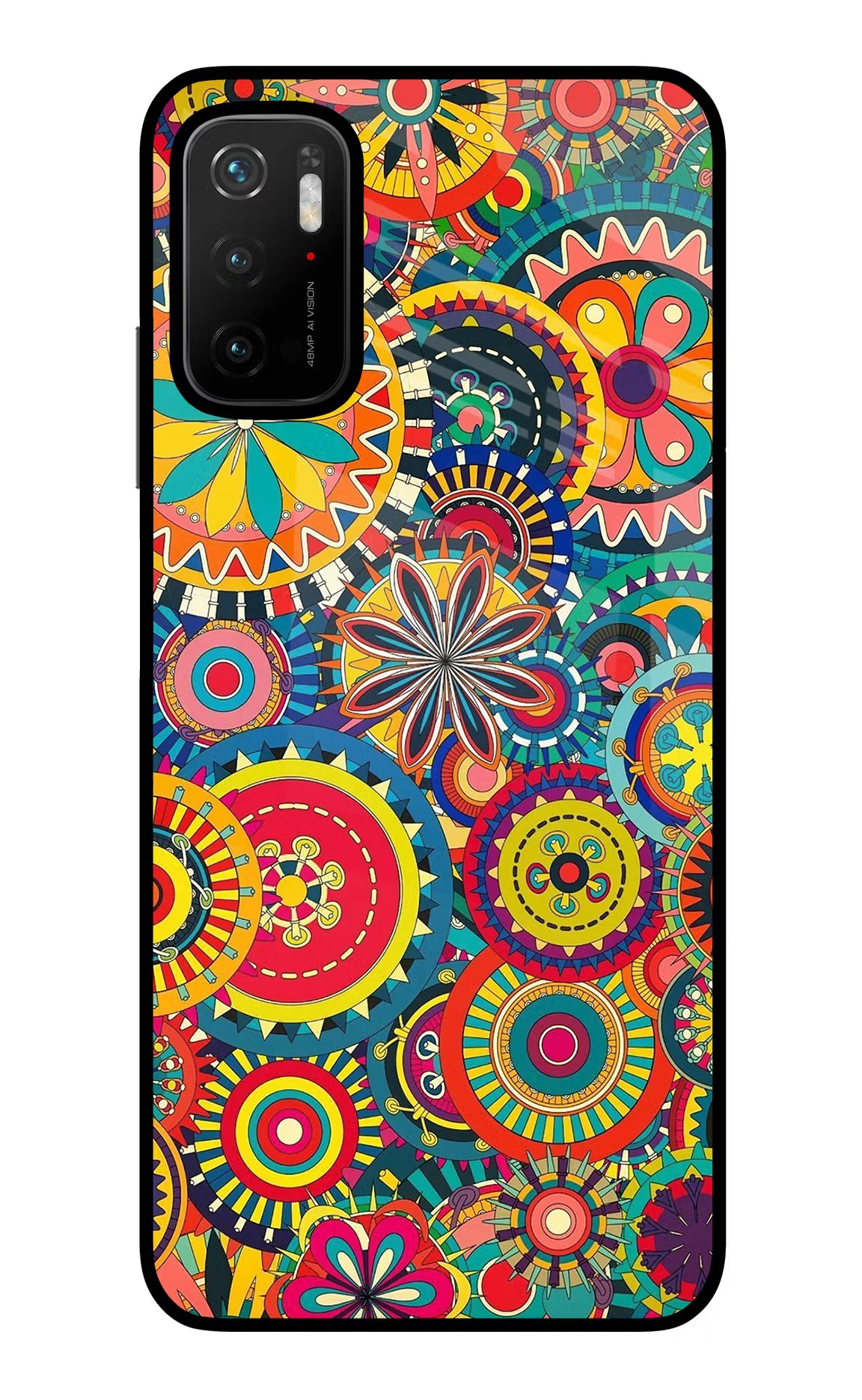 Gol Gol Art Poco M3 Pro 5G Back Cover - Gol Gol Art Poco M3 Pro 5G Glass Case Back Cover by Casekaro Gol Gol Art Poco M3 Pro 5G Glass Case Back Cover by Casekaro