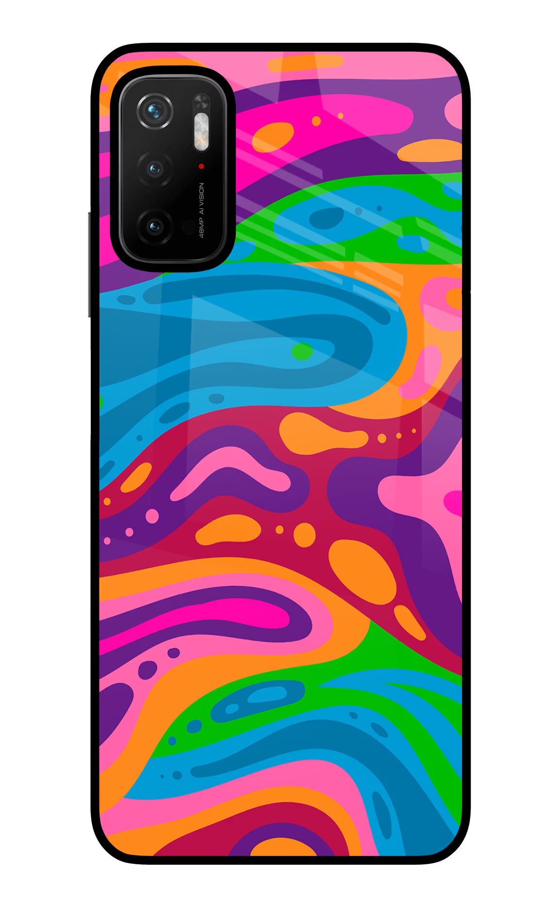 Trippy Pattern Poco M3 Pro 5G Glass Case - Trippy Pattern Poco M3 Pro 5G Glass Case Trippy Pattern Poco M3 Pro 5G Glass Case