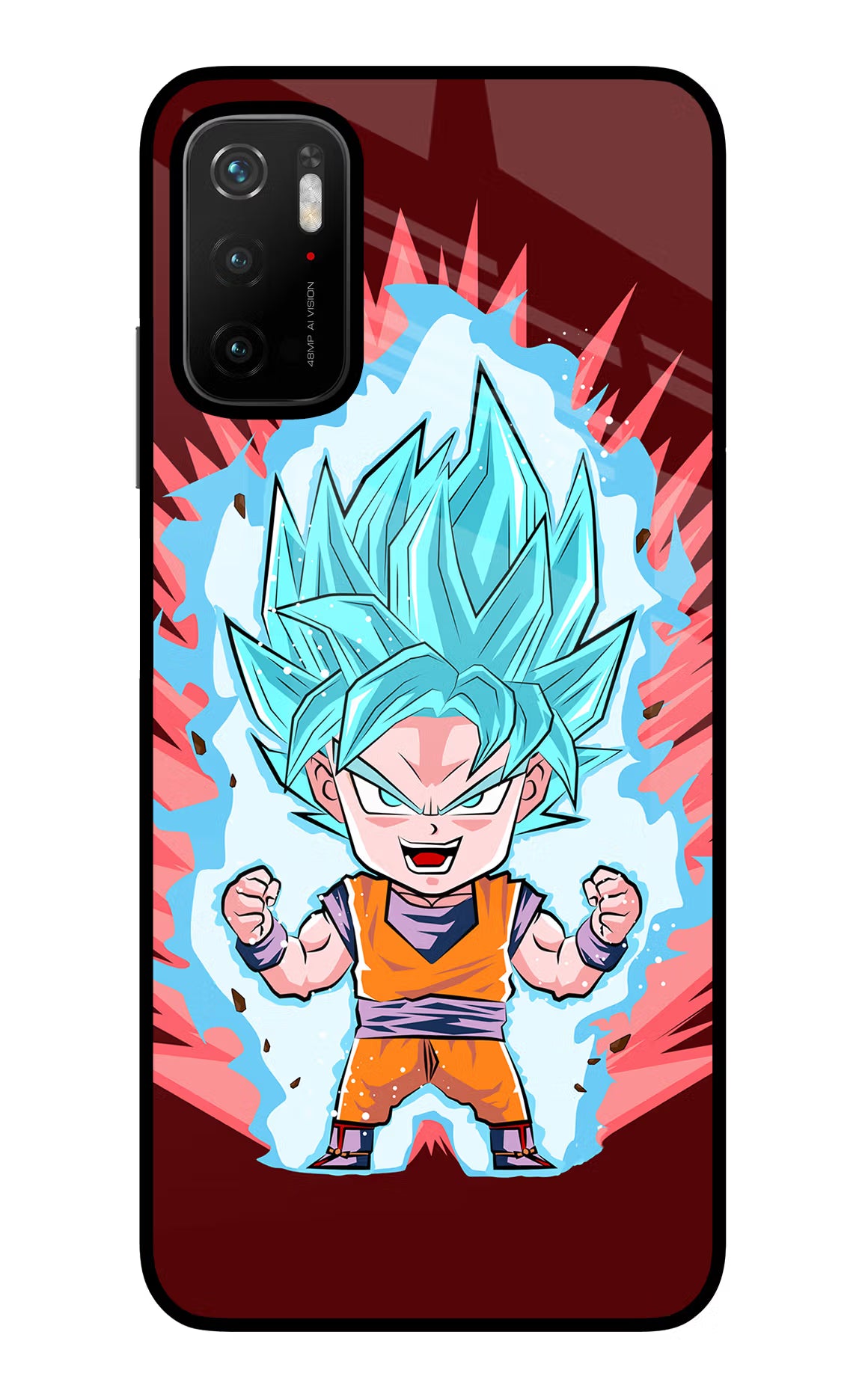 Goku Little Poco M3 Pro 5G Glass Case - Goku Little Poco M3 Pro 5G Glass Case Goku Little Poco M3 Pro 5G Glass Case