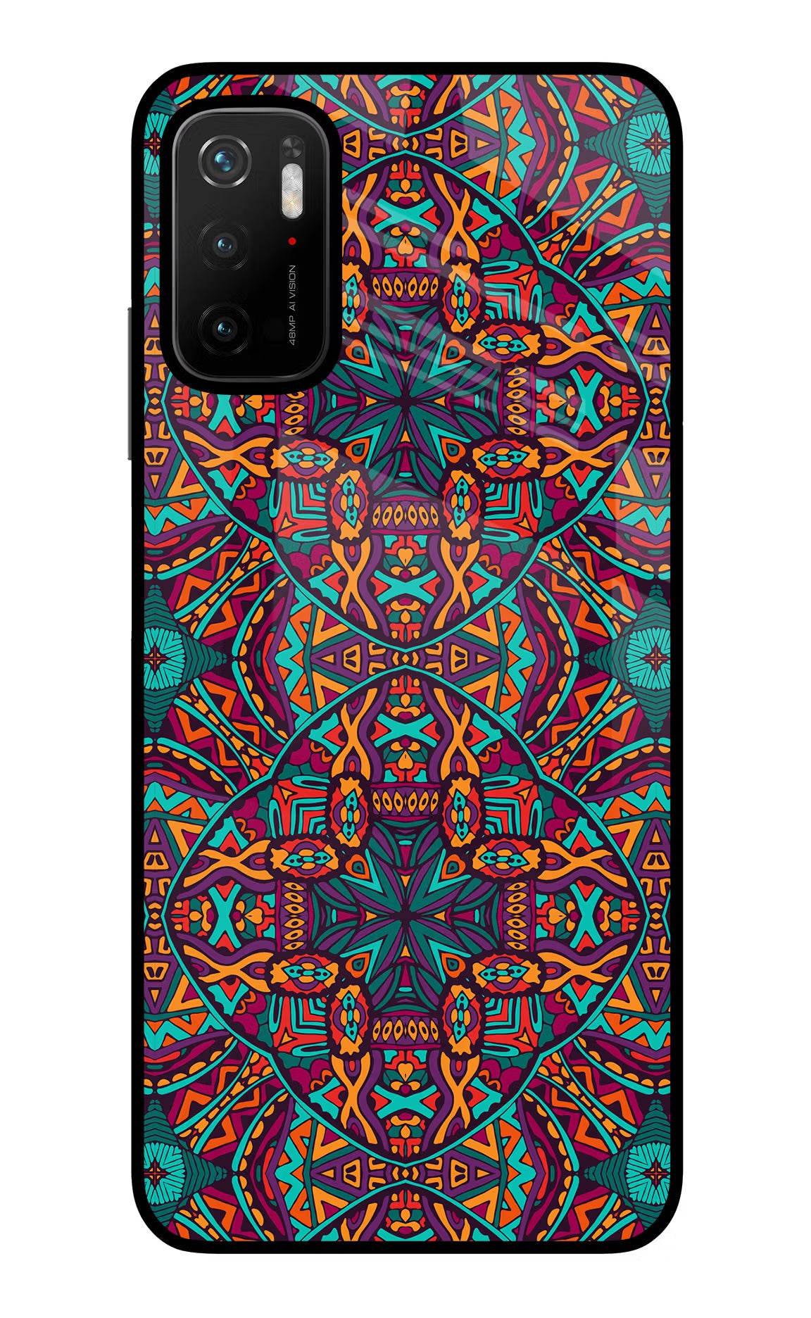 Colour Mandala Poco M3 Pro 5G Glass Case - Colour Mandala Poco M3 Pro 5G Glass Case Colour Mandala Poco M3 Pro 5G Glass Case