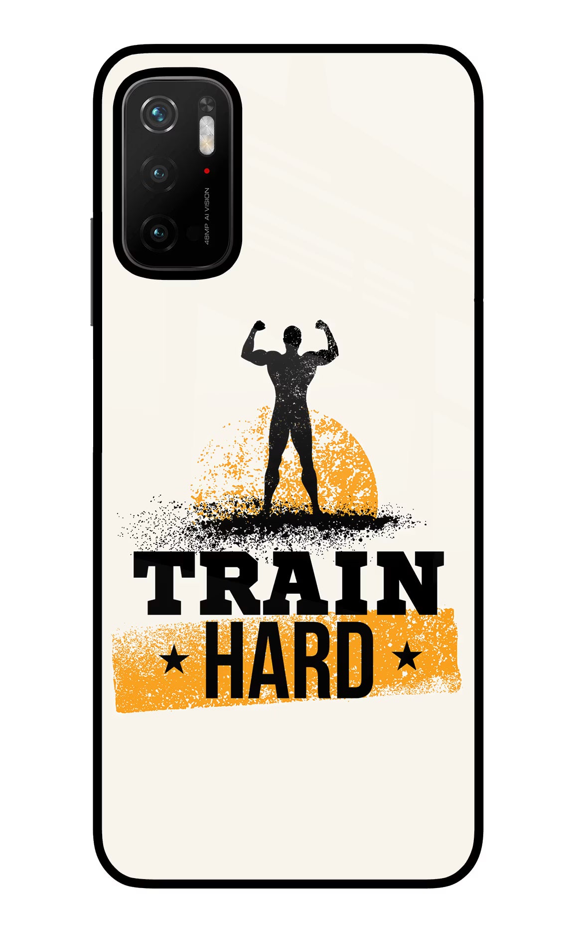 Train Hard Poco M3 Pro 5G Glass Case - Train Hard Poco M3 Pro 5G Glass Case Train Hard Poco M3 Pro 5G Glass Case
