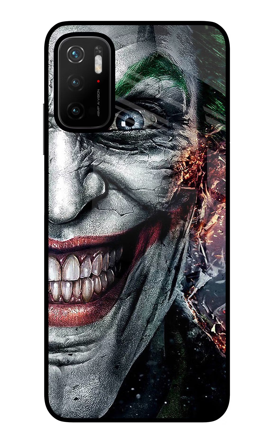 Joker Cam Poco M3 Pro 5G Back Cover - Joker Cam Poco M3 Pro 5G Glass Case Back Cover by Casekaro Joker Cam Poco M3 Pro 5G Glass Case Back Cover by Casekaro