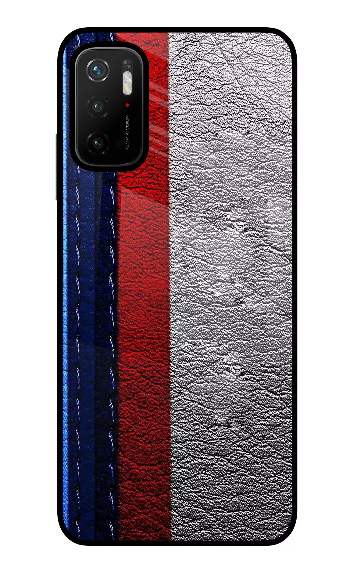 BMW Stripes Poco M3 Pro 5G Back Cover - BMW Stripes Poco M3 Pro 5G Glass Case Back Cover by Casekaro BMW Stripes Poco M3 Pro 5G Glass Case Back Cover by Casekaro