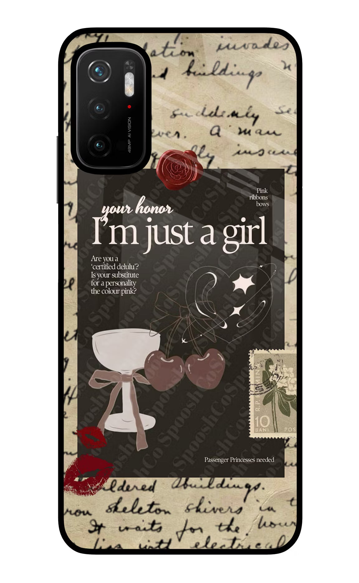 I am just a girl Poco M3 Pro 5G Glass Case - I am just a girl Poco M3 Pro 5G Glass Case I am just a girl Poco M3 Pro 5G Glass Case